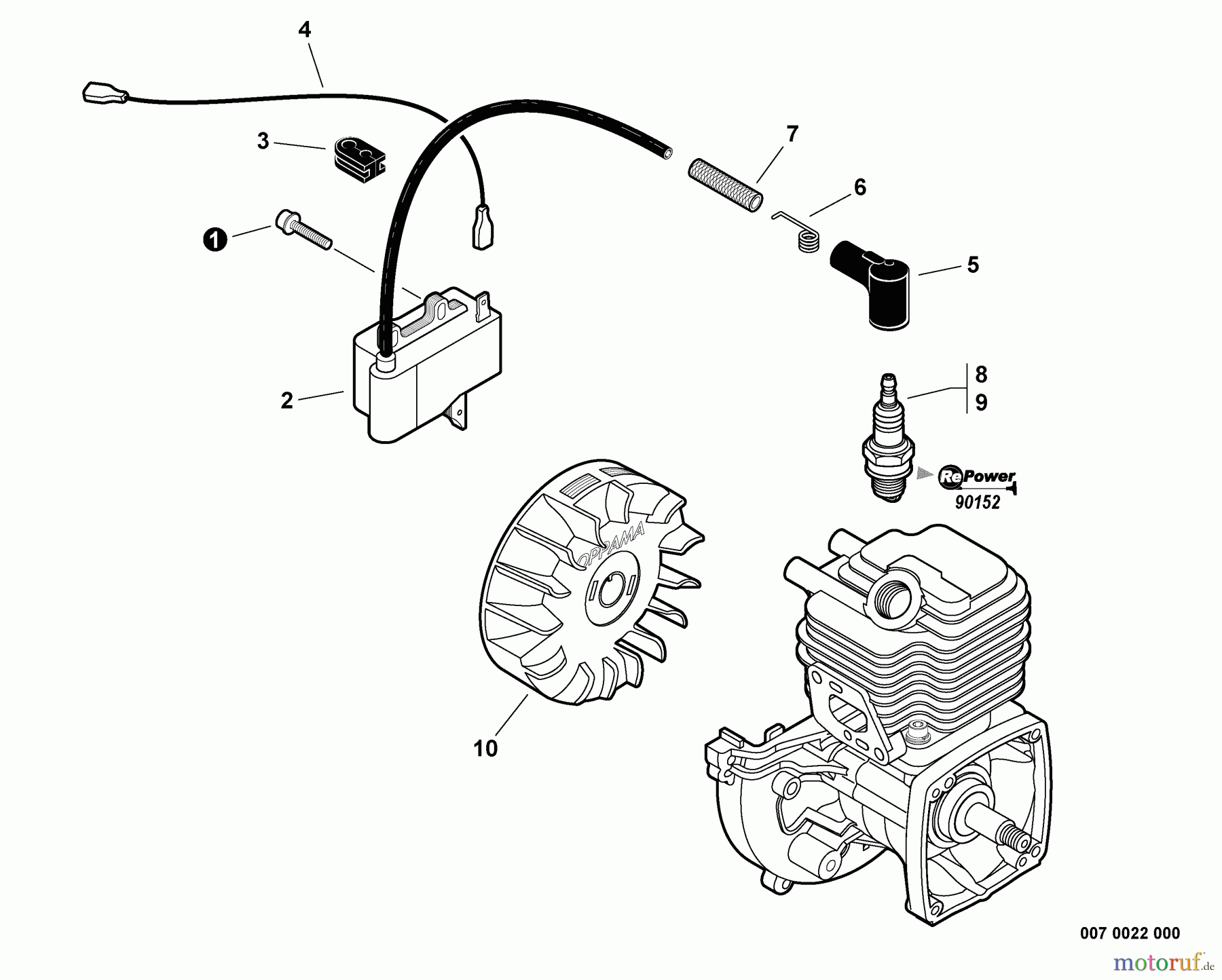 Echo Trimmer, Faden / Bürste SRM-210 - Echo String Trimmer, S/N:S72812001001 - S72812999999 Ignition