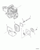 Echo SHC-210 - Shaft Hedge Trimmer, S/N: 10001001 - 10999999 Ersatzteile Exhaust  S/N: 10001101 - 10999999
