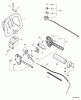 Echo SHC-210 - Shaft Hedge Trimmer, S/N: 10001001 - 10999999 Ersatzteile Handle, Ignition Switch, Throttle Cable