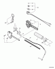 Echo PAS-260 - Power Unit, S/N: 04001001 - 04999999 Ersatzteile Control Handle, Throttle Cable, Ignition Switch