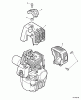 Echo PAS-260 - Power Unit, S/N: S68711001001 - S68711999999 Ersatzteile Engine Cover, Exhaust Cover