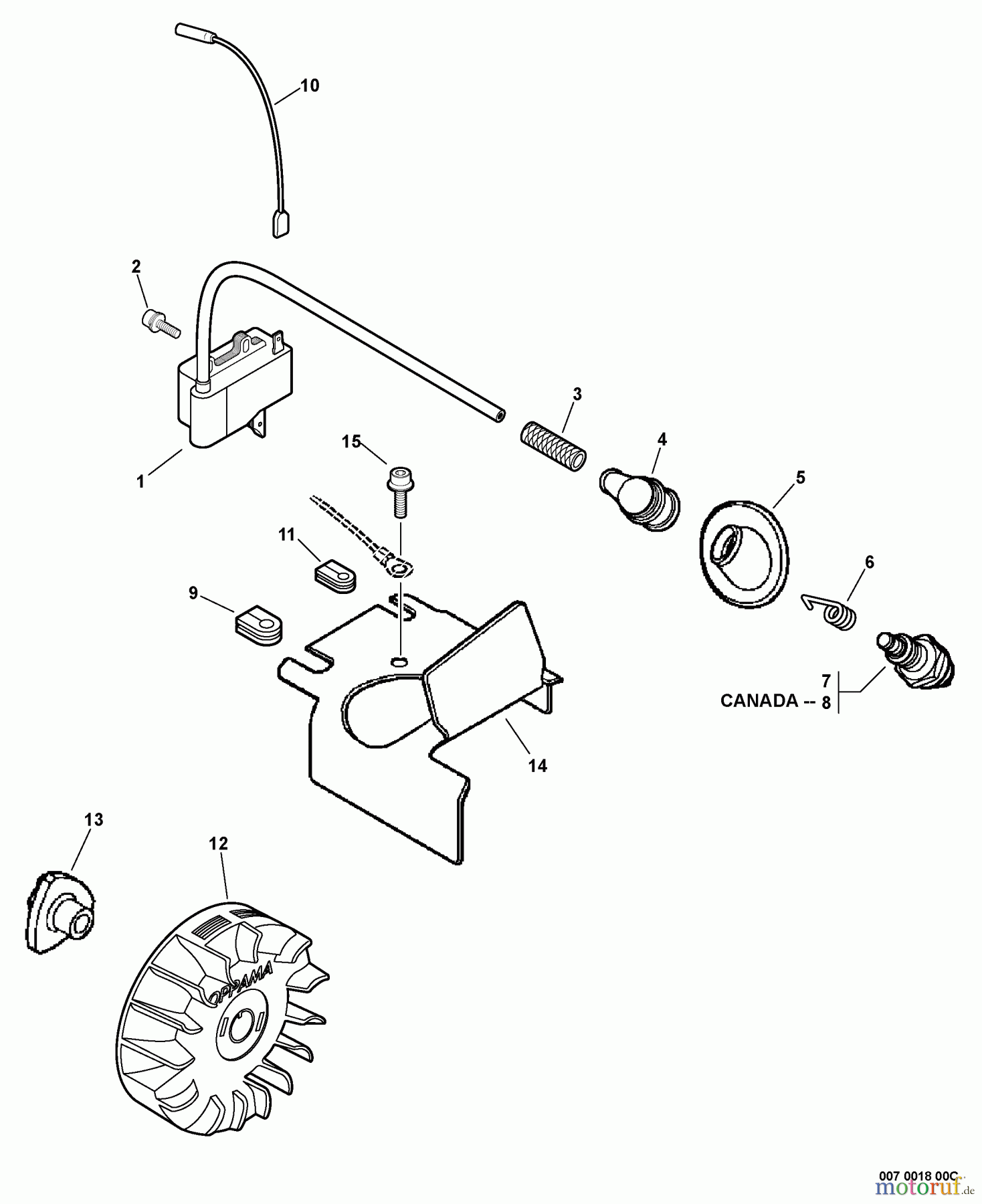 Echo Bläser / Sauger / Häcksler / Mulchgeräte ES-255 - Echo Shredder/Vacuum, S/N: P18812001001 - P18812999999 Ignition, Cylinder Cover