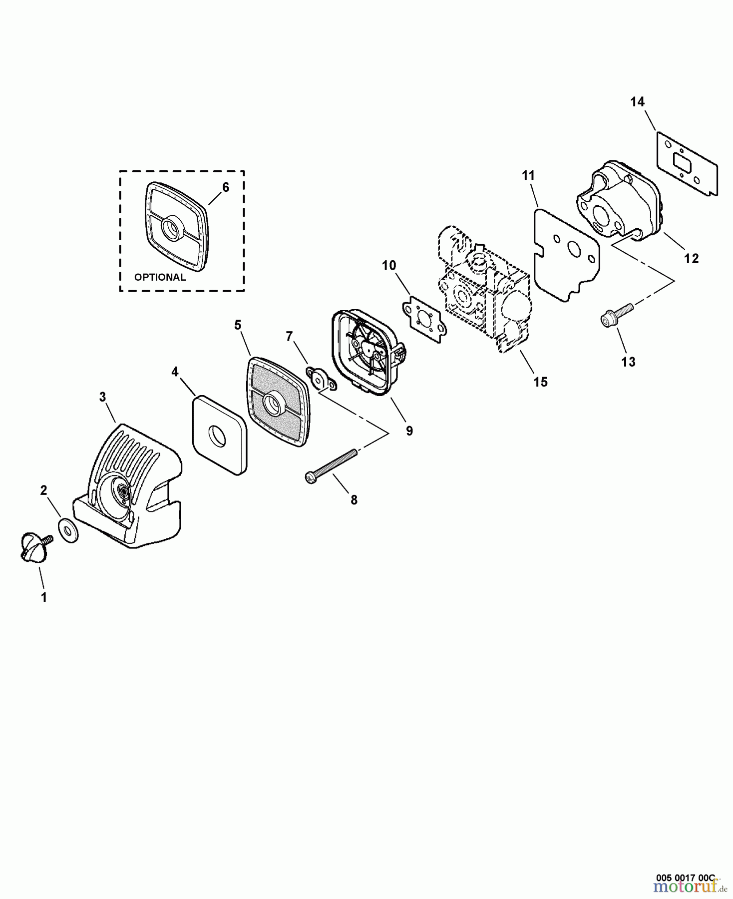 Echo Bläser / Sauger / Häcksler / Mulchgeräte ES-255 - Echo Shredder/Vacuum, S/N: P18812001001 - P18812999999 Intake