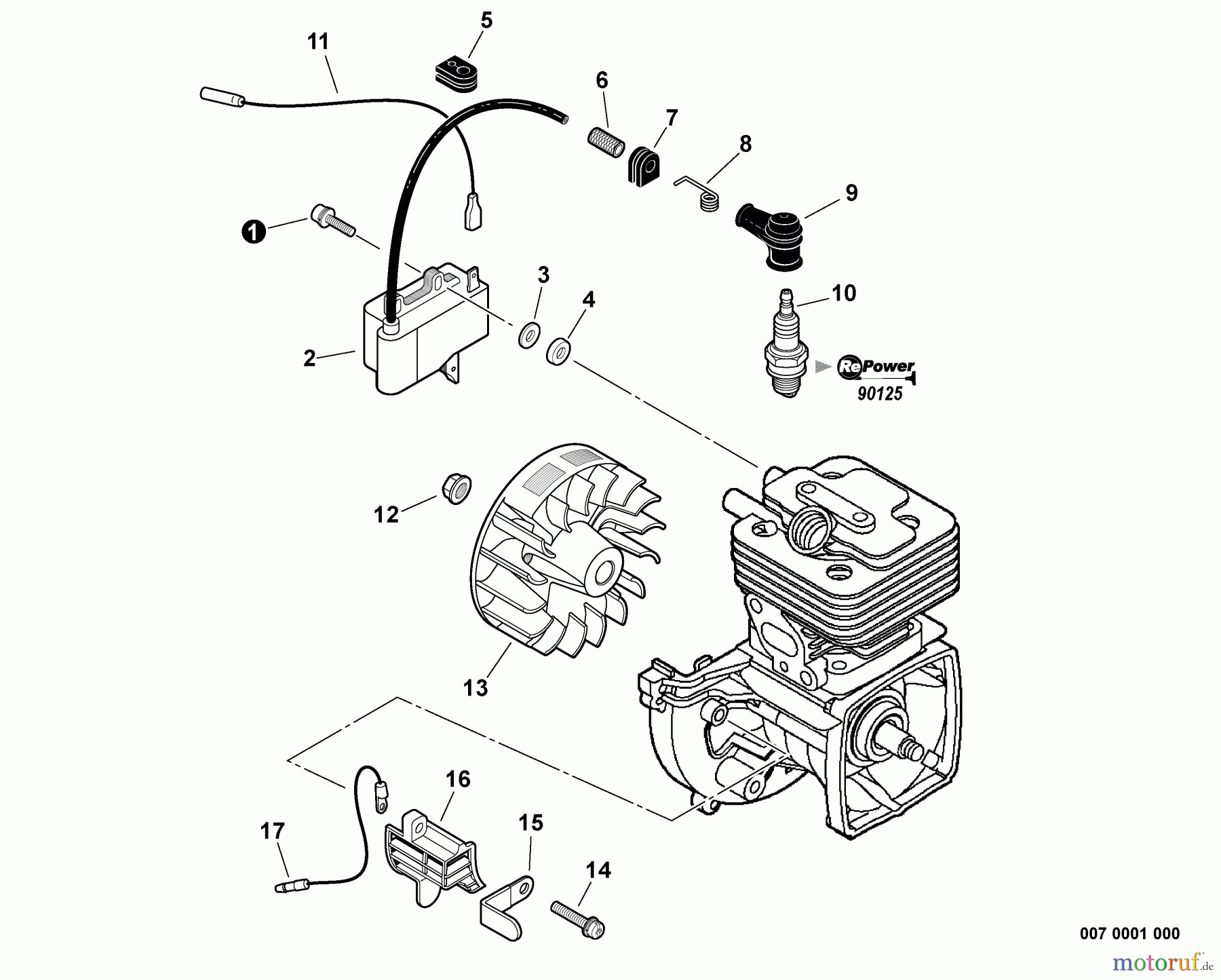 Echo Heckenscheren HCA-266 - Echo Hedge Trimmer, S/N: T43112001001 - T43112999999 Flywheel, Ignition