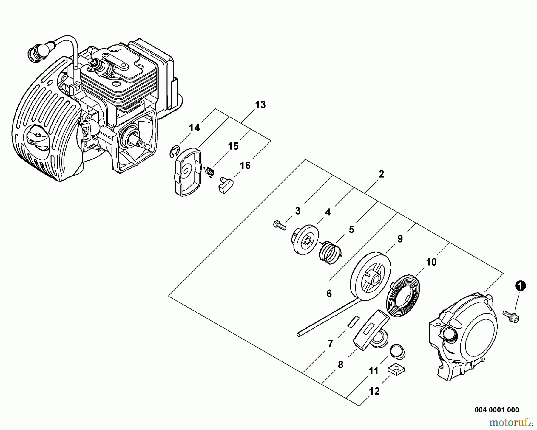  Echo Trimmer, Faden / Bürste SRM-265T - Echo String Trimmer, S/N:S79812001001 - S79812999999 Starter -- i-30