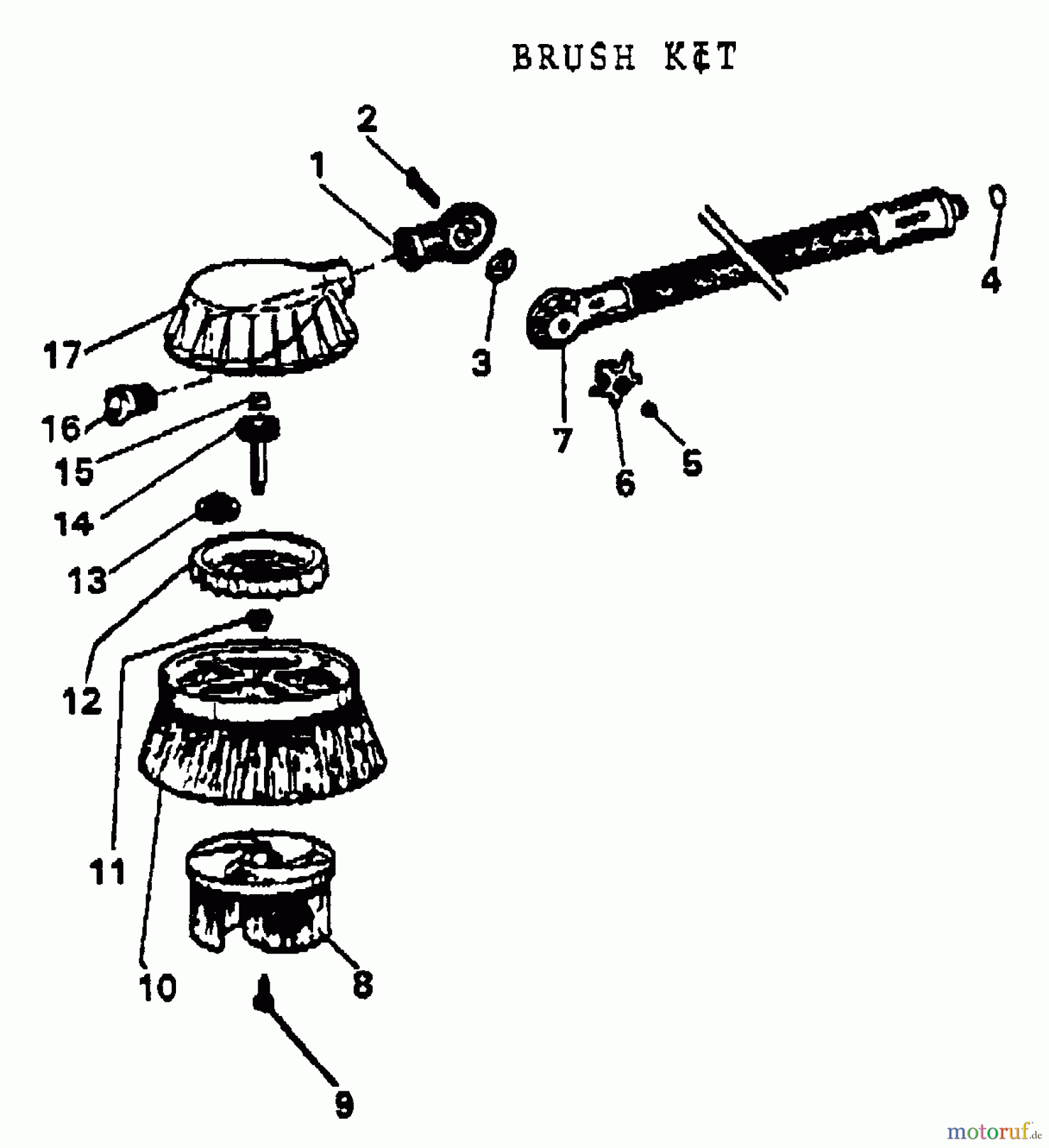 Echo Hochdruckreiniger HPP-1890 - Echo Pressure Washer, S/N: 2457 - 2912 (1992 Models) Brush Kit