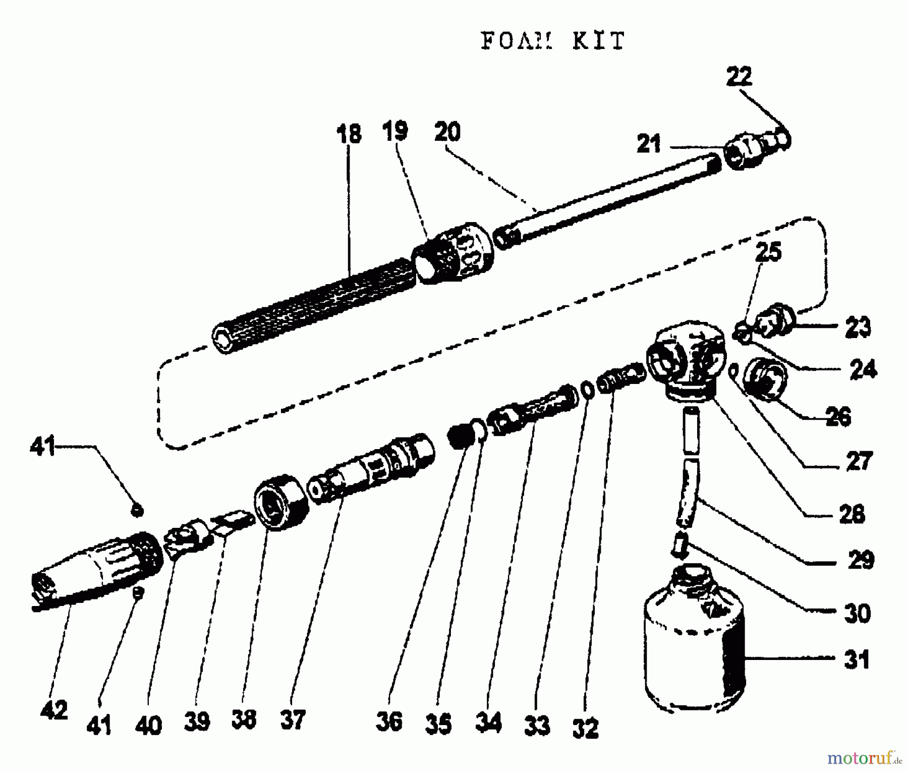 Echo Hochdruckreiniger HPP-1890 - Echo Pressure Washer, S/N: 2457 - 2912 (1992 Models) Foam Kit