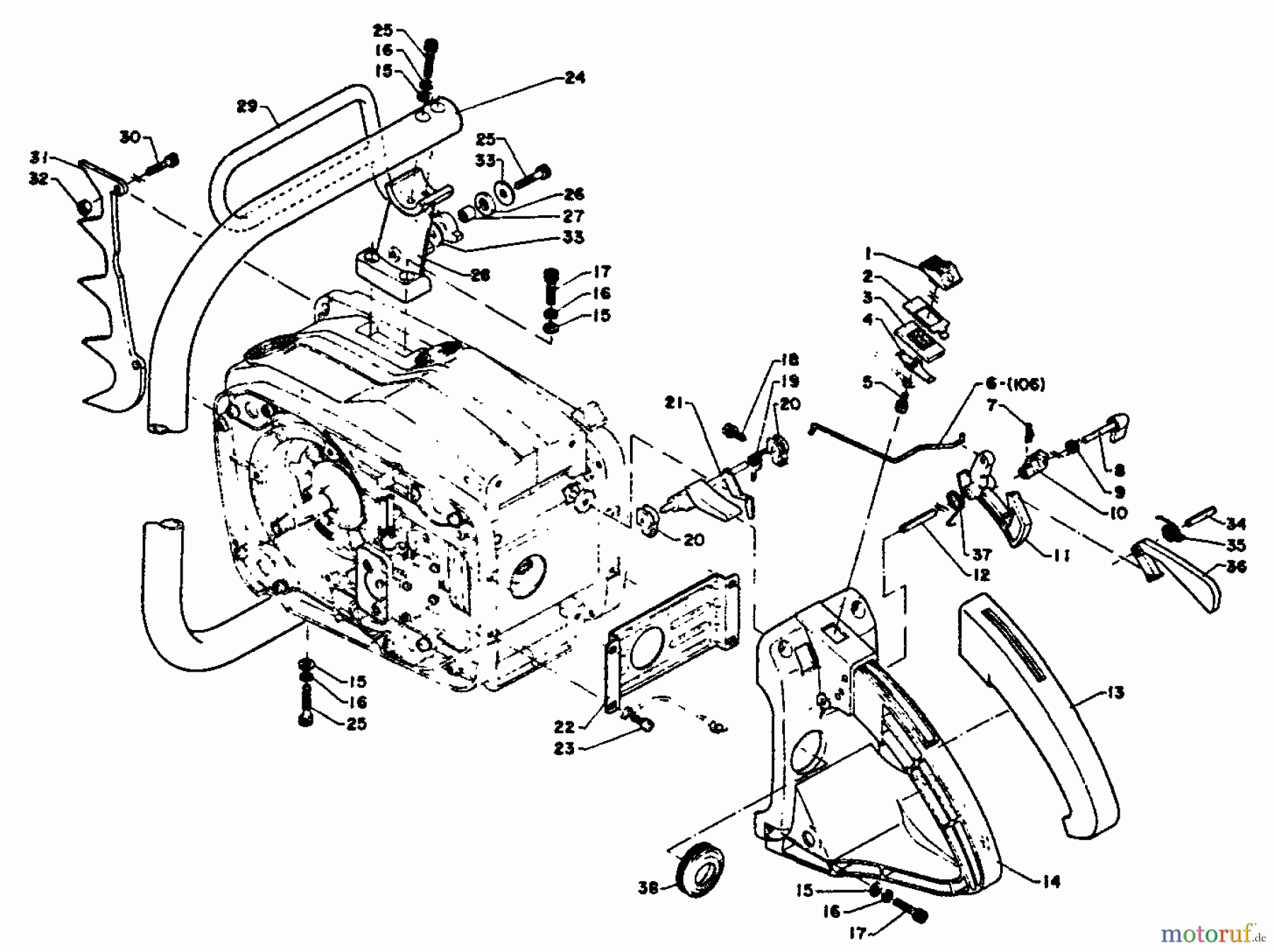  Echo Sägen, Kettensägen CS-1001VL - Echo Chainsaw Handles