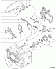 Echo CS-271T S/N: C26312001001 - C26312999999 Ersatzteile Chain Brake, Clutch  S/N: C26312001611 - C26312999999
