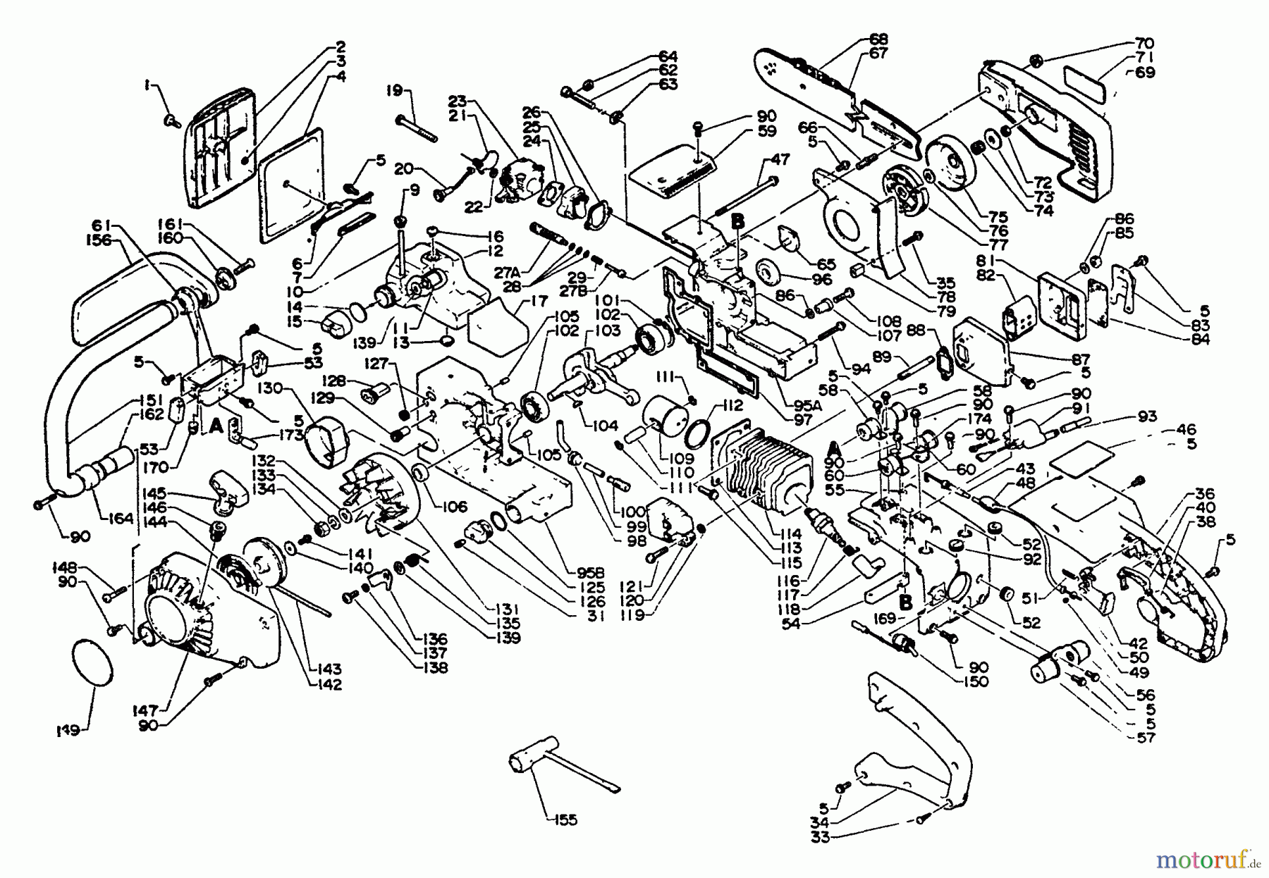  Echo Sägen, Kettensägen CS-290EVLP - Echo Chainsaw, S/N: 000000 - 008580 Unit Complete