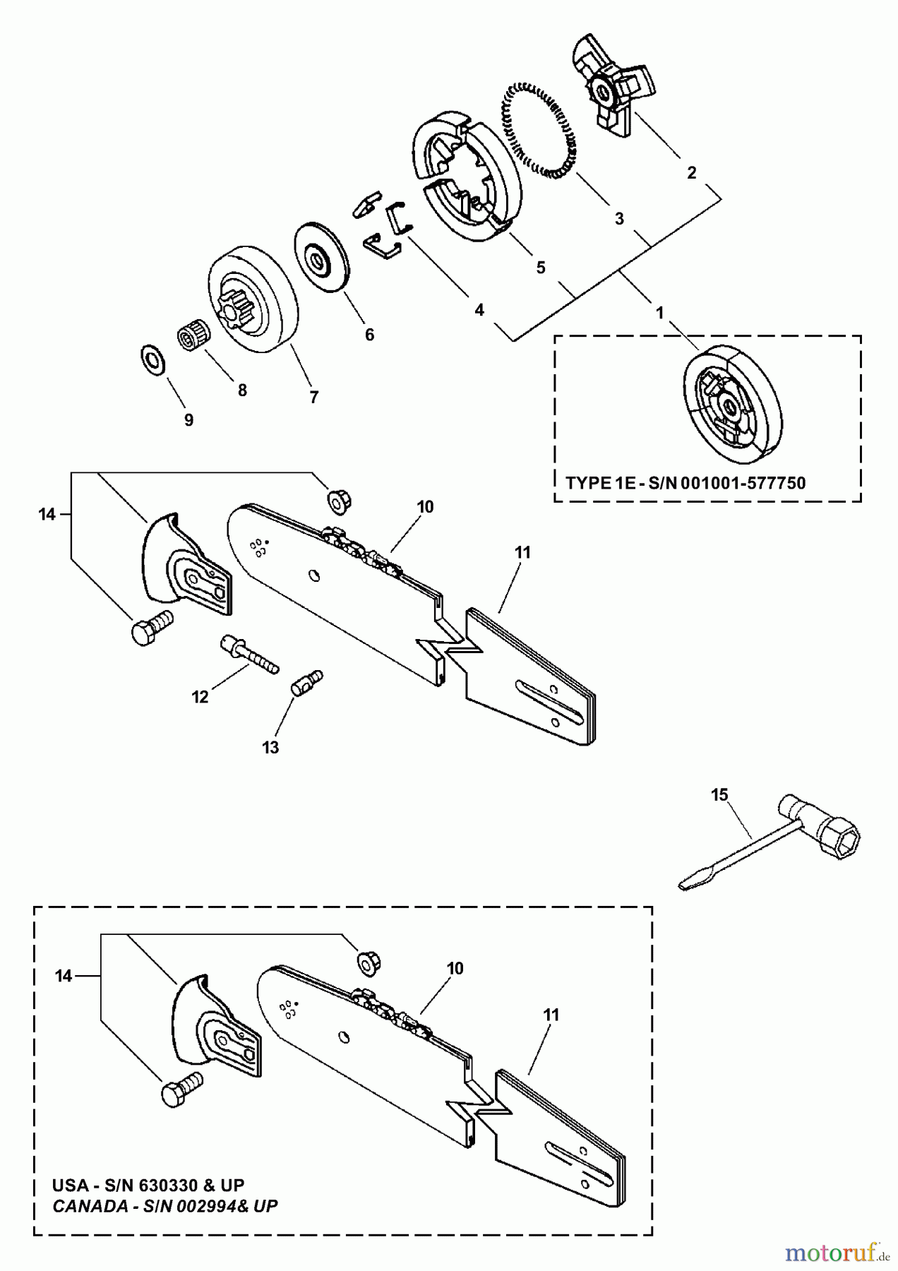Echo Sägen, Kettensägen CS-3000 - Echo Chainsaw, Clutch, Cutting Attachment, Tools