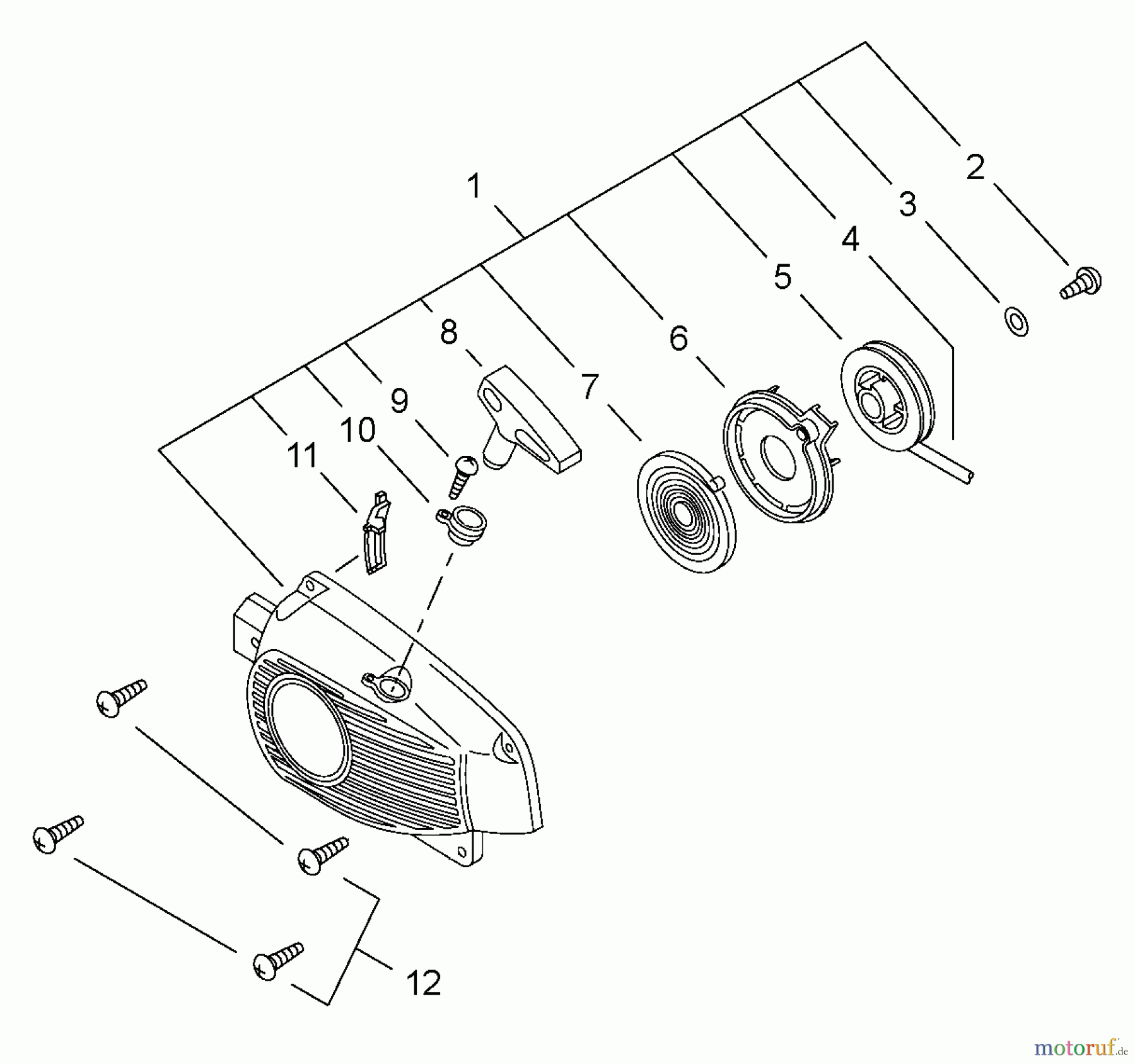 Echo Sägen, Kettensägen CS-3000 - Echo Chainsaw, S/N: 20001001 - 20999999 Starter