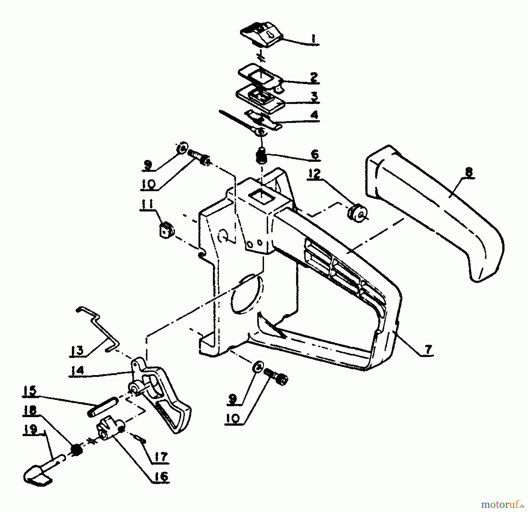 Echo Sägen, Kettensägen CS-302 - Echo Chainsaw Handles, Rear
