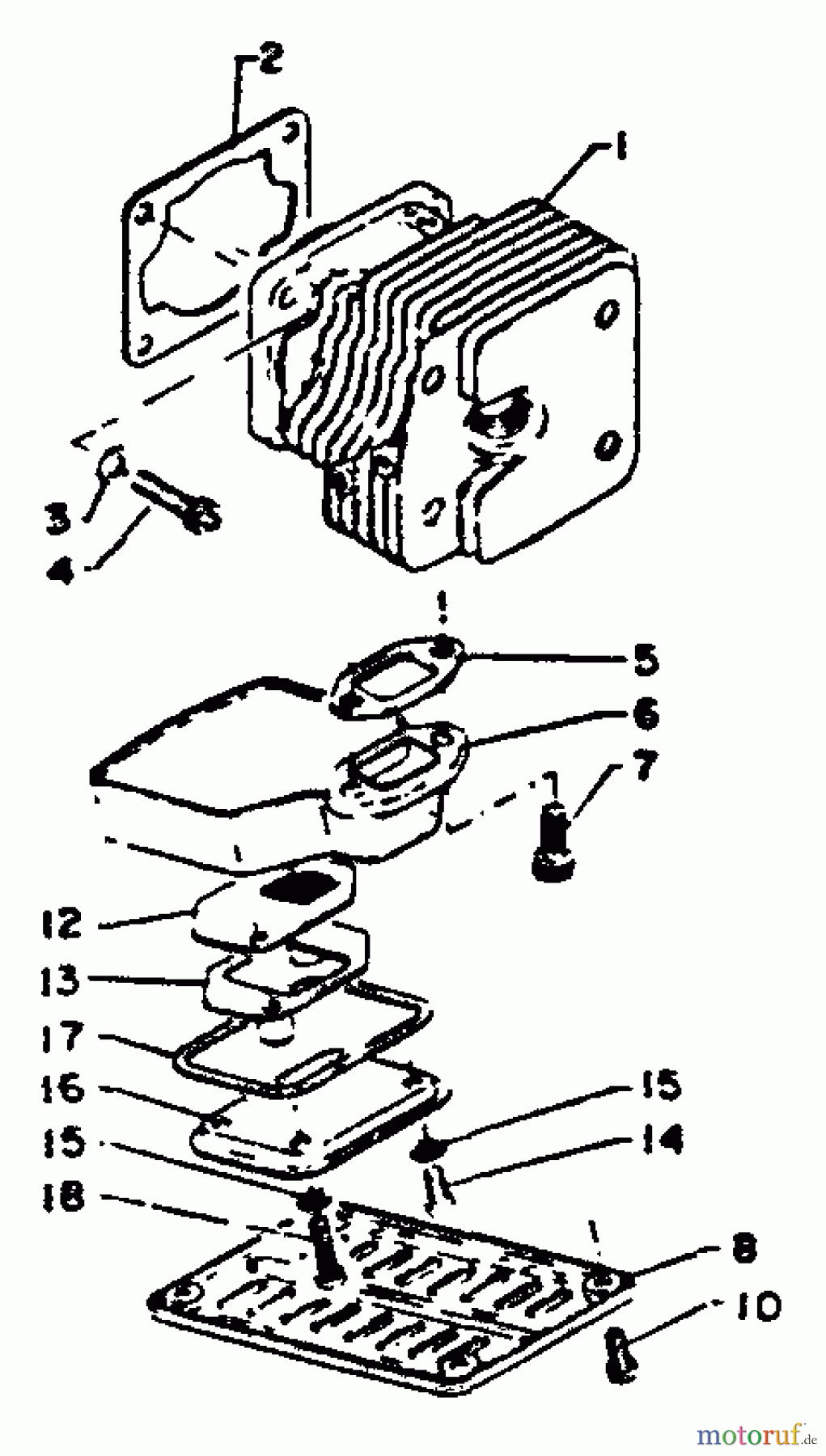 Echo Sägen, Kettensägen CS-302S - Echo Chainsaw, S/N: 17501 - 30500 Engine, Exhaust
