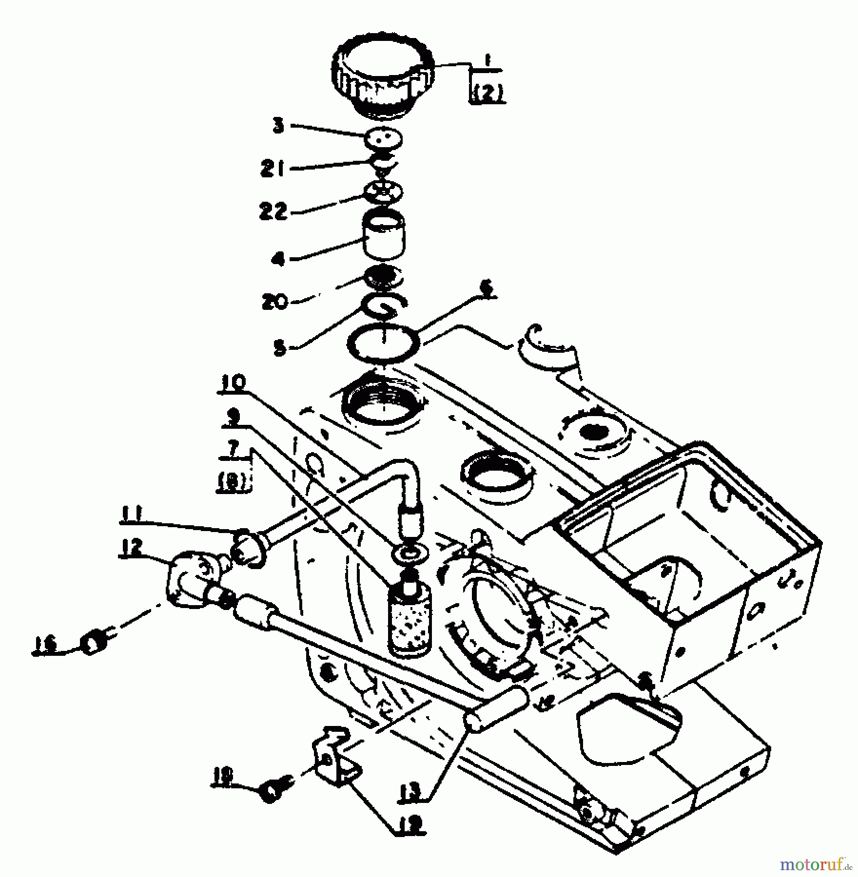 Echo Sägen, Kettensägen CS-302S - Echo Chainsaw, S/N: 17501 - 30500 Fuel System