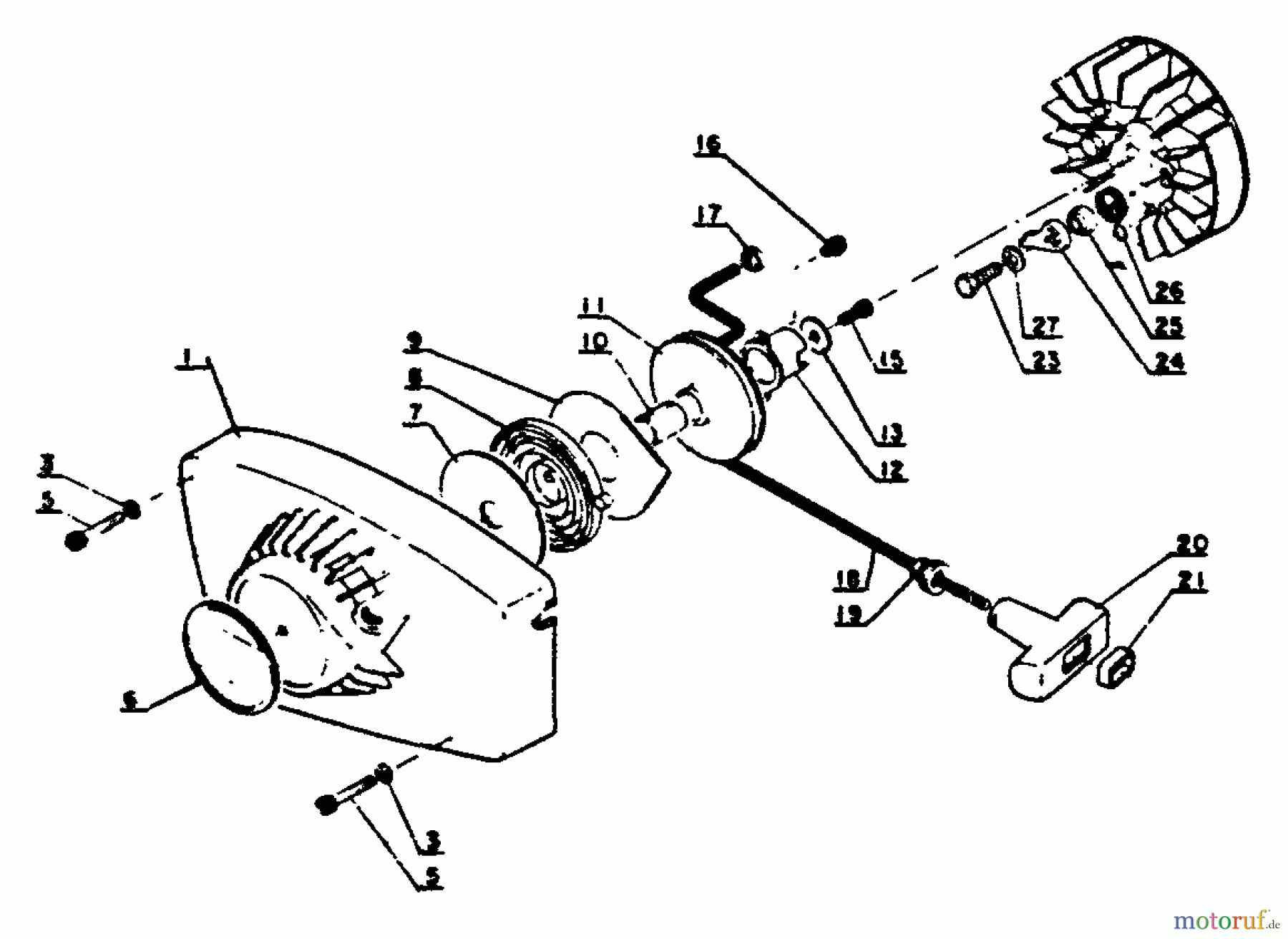 Echo Sägen, Kettensägen CS-302S - Echo Chainsaw, S/N: 17501 - 30500 Starter