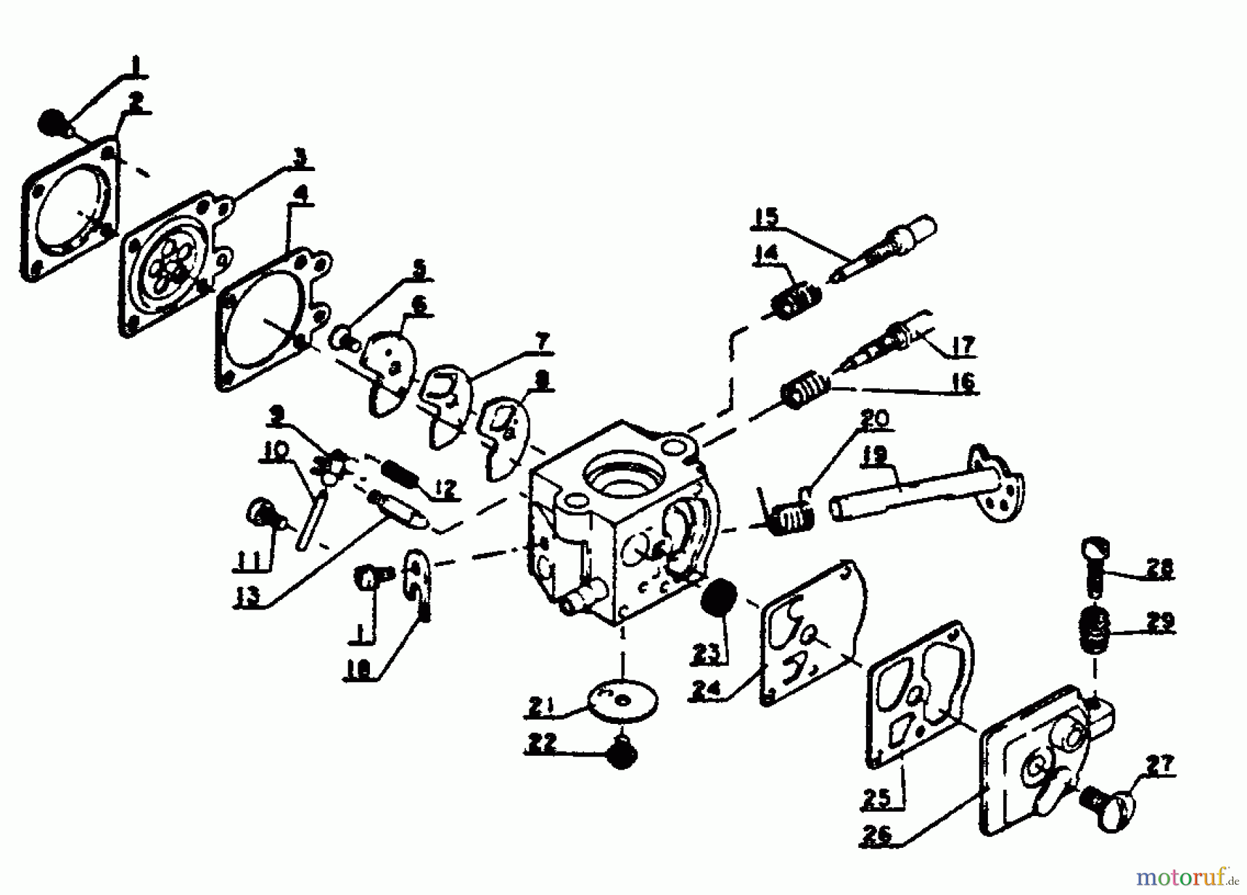 Echo Sägen, Kettensägen CS-302S - Echo Chainsaw, S/N: 30501 - 64670 Carburetor