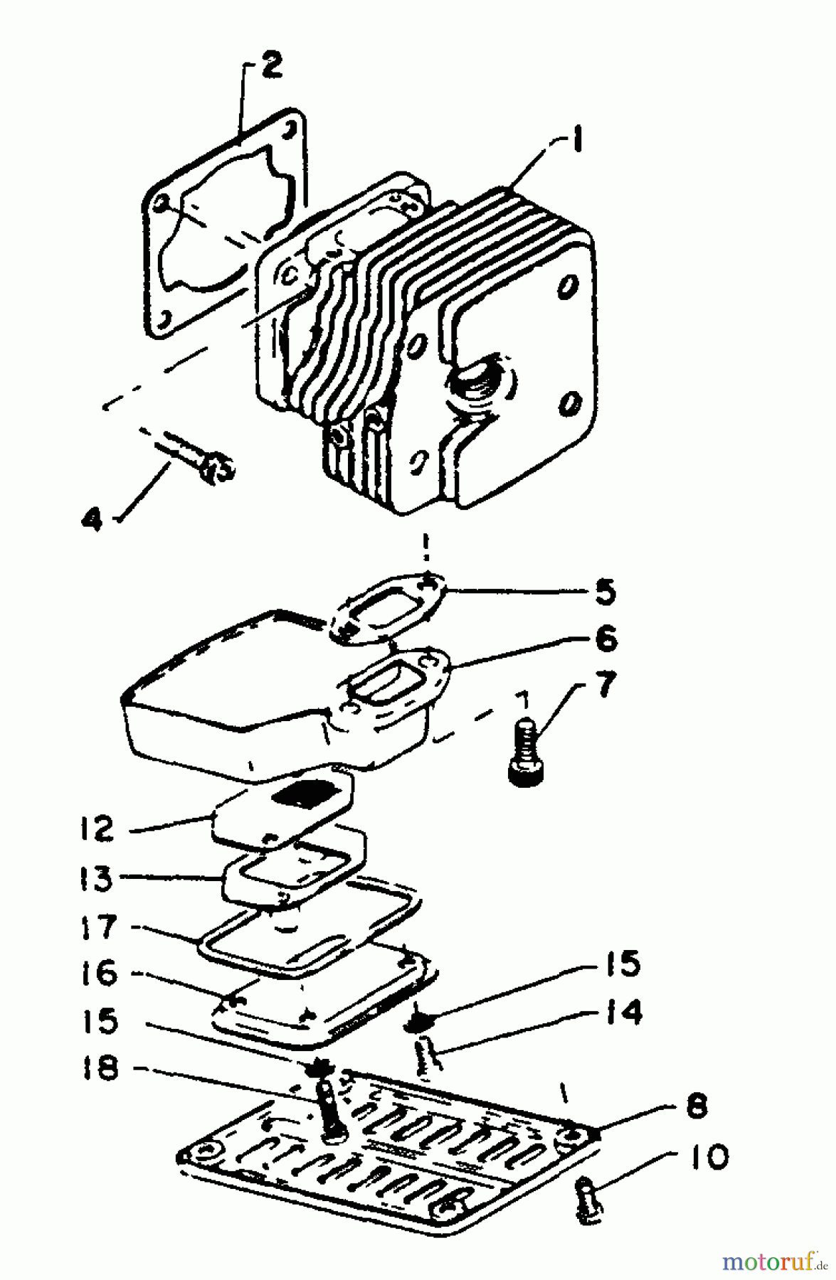 Echo Sägen, Kettensägen CS-302S - Echo Chainsaw, S/N: 30501 - 64670 Engine, Exhaust