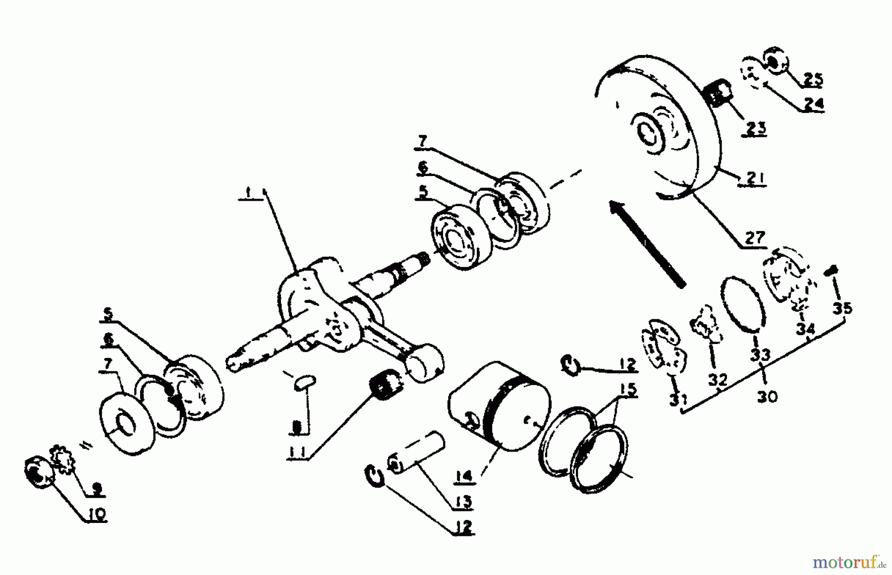 Echo Sägen, Kettensägen CS-302S - Echo Chainsaw, S/N: 64671 - 99999 Clutch Drive