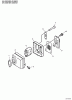 Echo CS-305 - Chainsaw, S/N: 04001001 - 04999999 Ersatzteile Exhaust  S/N: 04001001-04003121