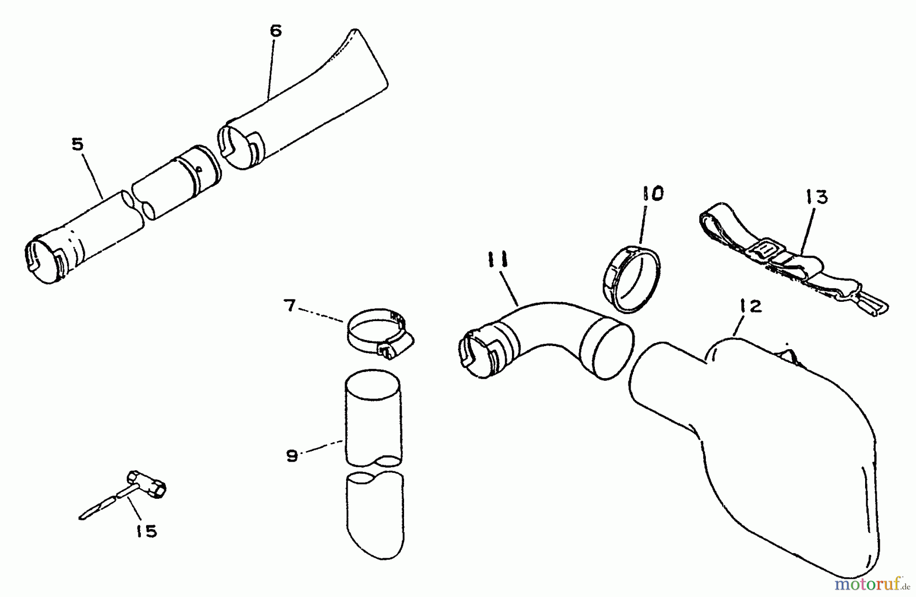  Echo Bläser / Sauger / Häcksler / Mulchgeräte	 PB-1010 - Echo Hand Held Blower, S/N: 066001 - 098000 Blower Tubes, Debris Bag, Tools