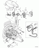 Echo CS-310 - Chainsaw, S/N: C04511001001 - C04511999999 Ersatzteile Cylinder Cover, Fuel System, Intake  S/N: C04511001001 - C04511006666