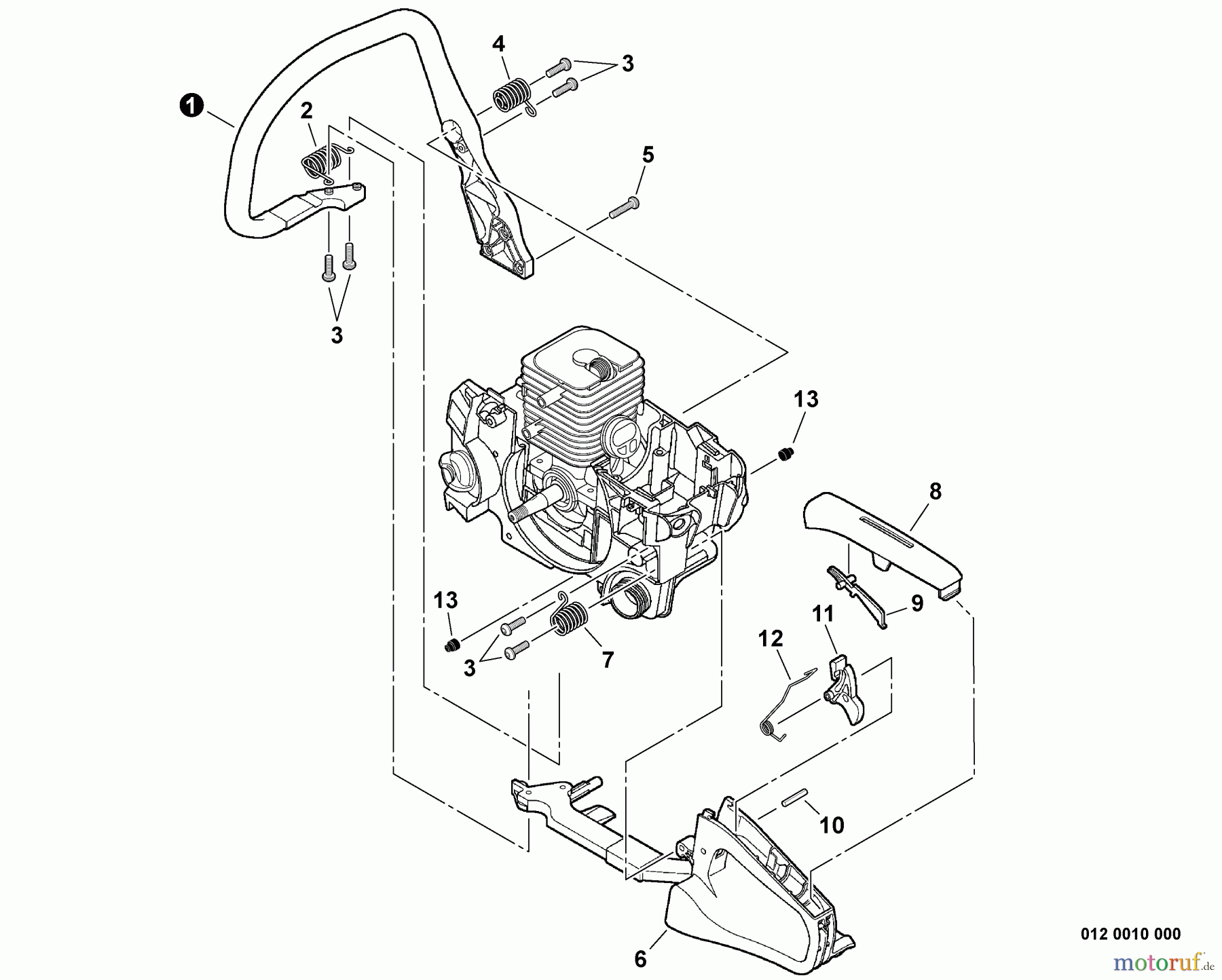 Echo Sägen, Kettensägen CS-310 - Echo Chainsaw, S/N: C23926001001 - C23926999999 Handles, Throttle Control