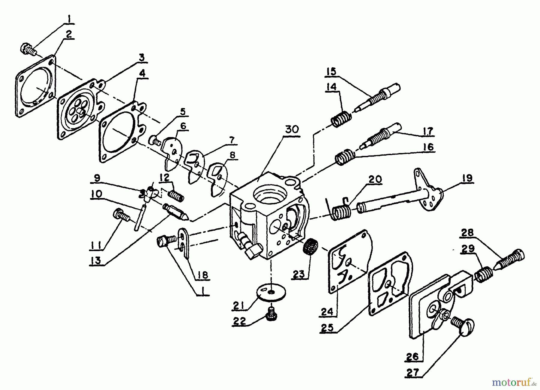 Echo Sägen, Kettensägen CS-315 - Echo Chainsaw, S/N: 00000 - 058000 Carburetor