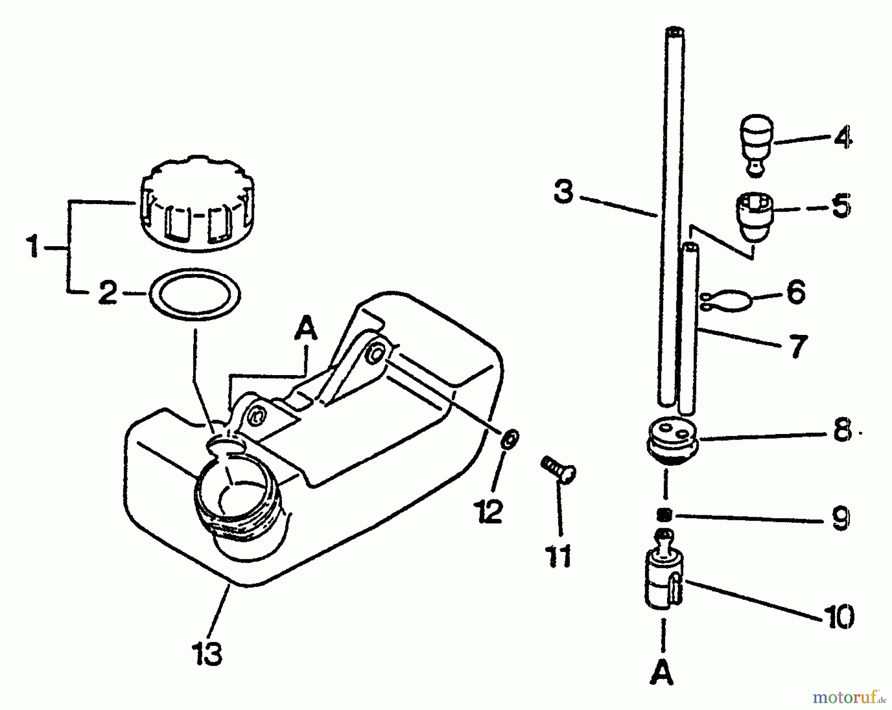 Echo Bläser / Sauger / Häcksler / Mulchgeräte PB-1010 - Echo Hand Held Blower, S/N: 098001 - 122635 Fuel System