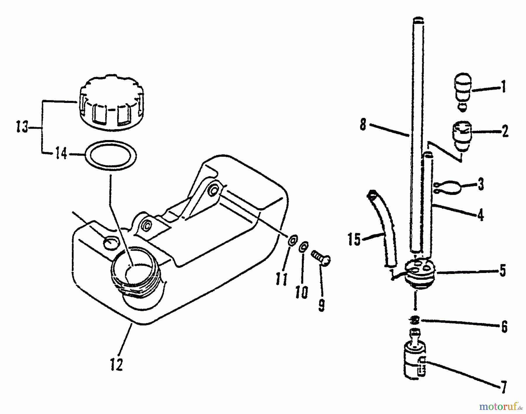 Echo Bläser / Sauger / Häcksler / Mulchgeräte PB-1010 - Echo Hand Held Blower, S/N: 242732 - 999999 Fuel System