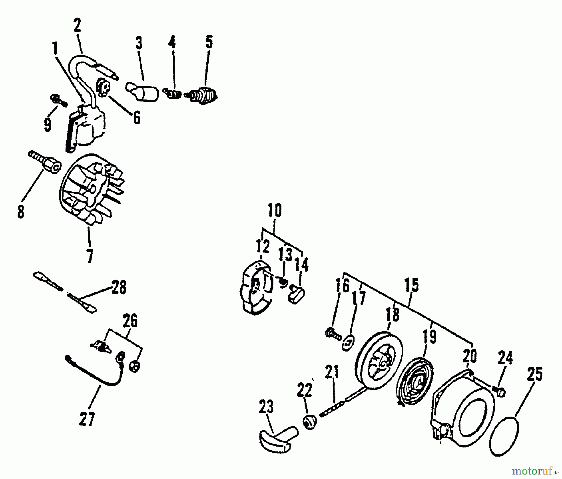  Echo Bläser / Sauger / Häcksler / Mulchgeräte	 PB-1010 - Echo Hand Held Blower, S/N: 242732 - 999999 Ignition, Starter