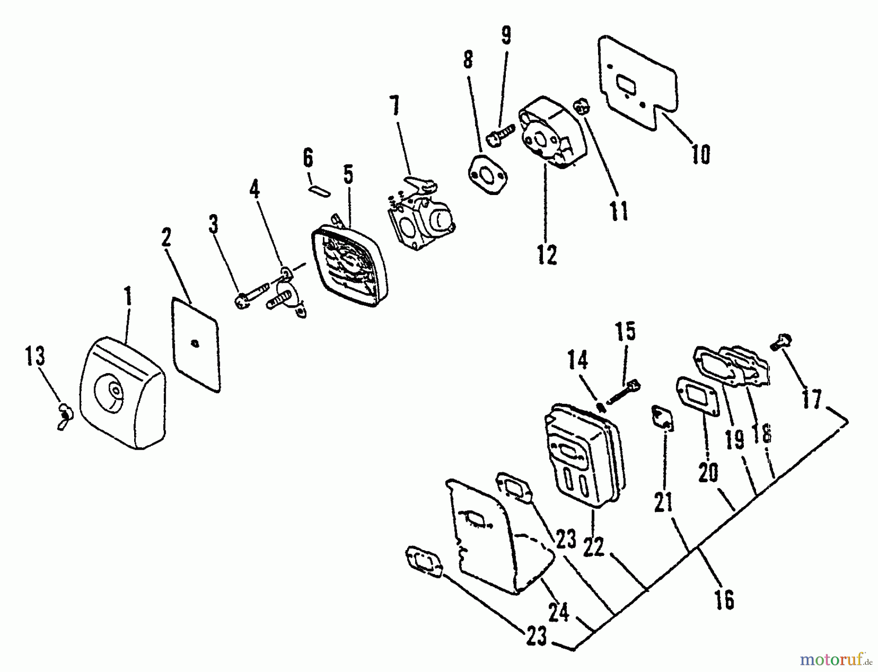 Echo Bläser / Sauger / Häcksler / Mulchgeräte	 PB-1010 - Echo Hand Held Blower, S/N: 242732 - 999999 Intake, Exhaust, Air Cleaner