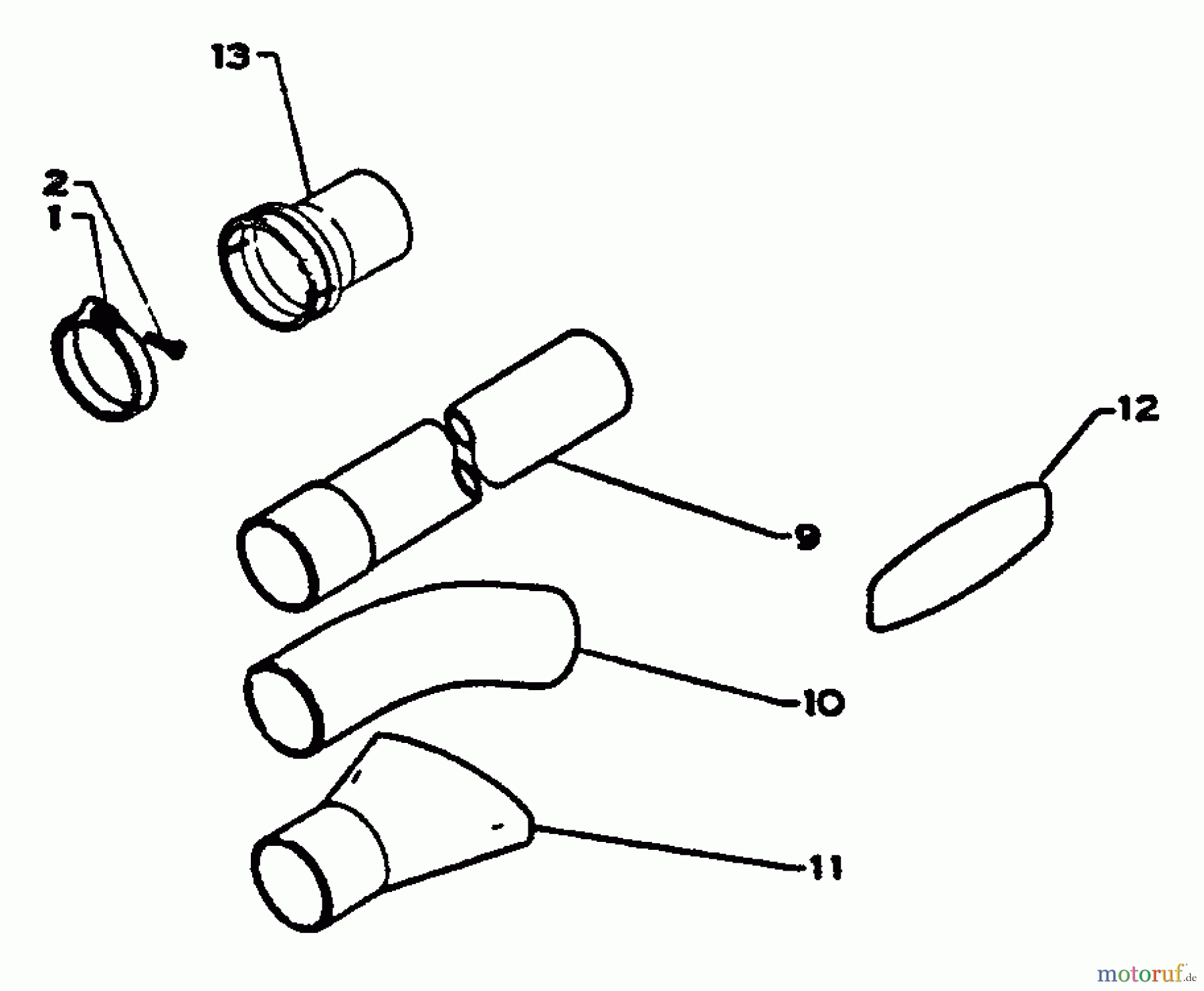  Echo Bläser / Sauger / Häcksler / Mulchgeräte	 PB-200 - Echo Hand Held Blower, S/N: 001001 - 099999 Blower Tubes - BLACK