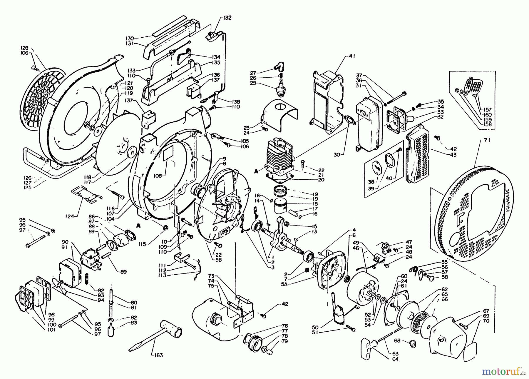 Echo Bläser / Sauger / Häcksler / Mulchgeräte	 PB-200 - Echo Hand Held Blower, S/N: 001001 - 099999 Engine, Housings Complete