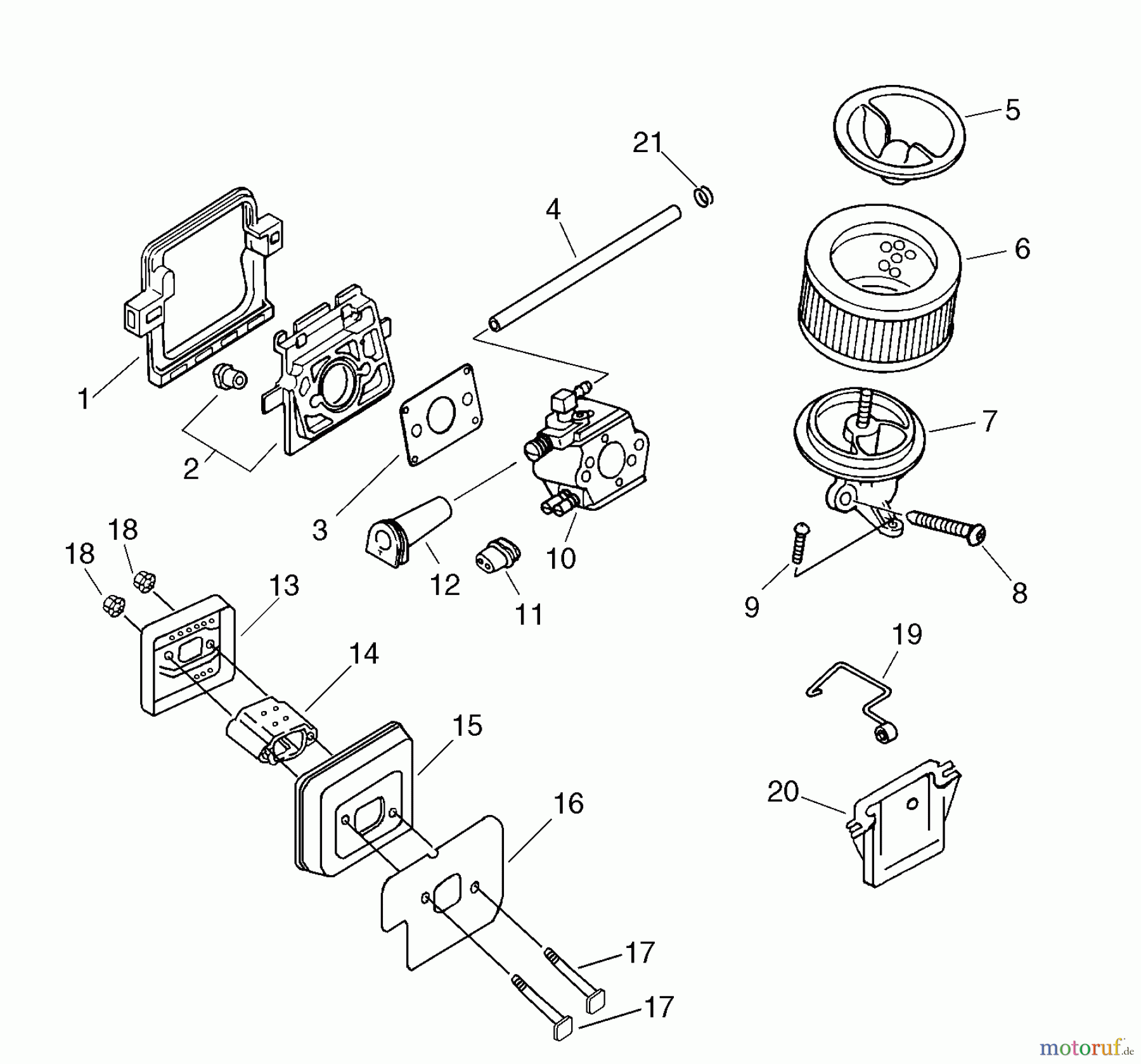 Echo Sägen, Kettensägen CS-3500 - Echo Chainsaw Intake, Exhaust