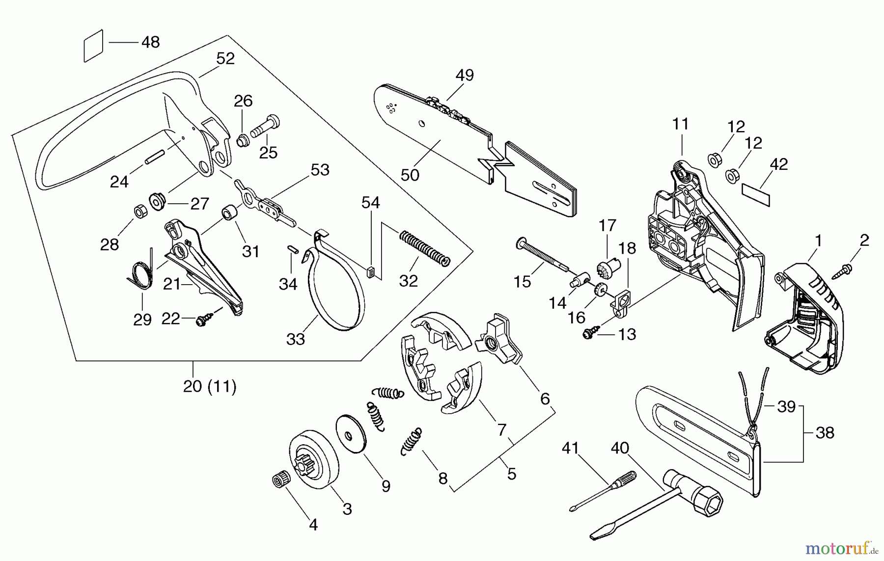 Echo Sägen, Kettensägen CS-350TES - Echo Chainsaw Clutch, Sprocket
