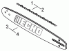 Echo CS-350TES - Chainsaw, S/N: C24126001001 - C24126999999 Ersatzteile Chain, Guide Bar