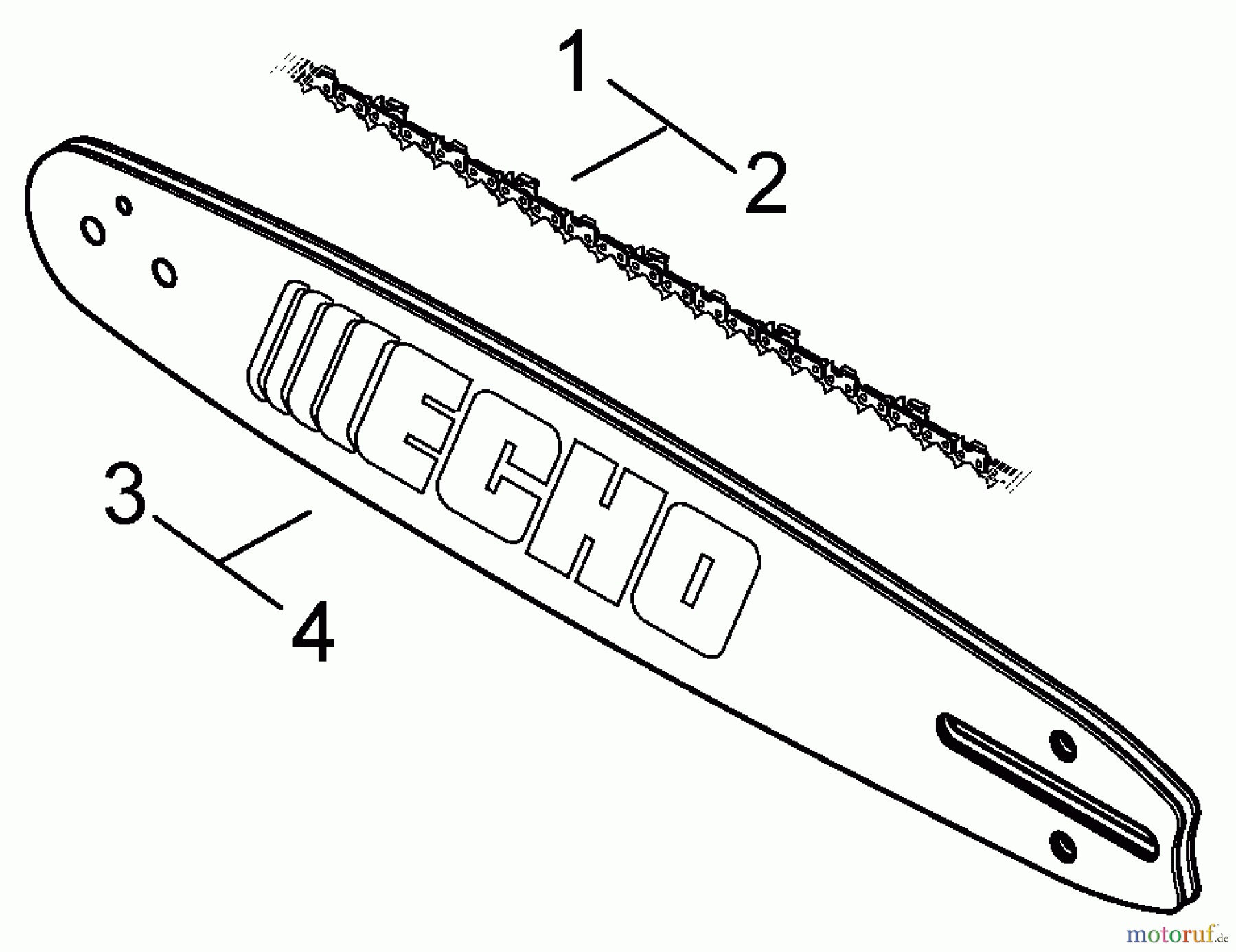 Echo Sägen, Kettensägen CS-350TES - Echo Chainsaw, Chain, Guide Bar