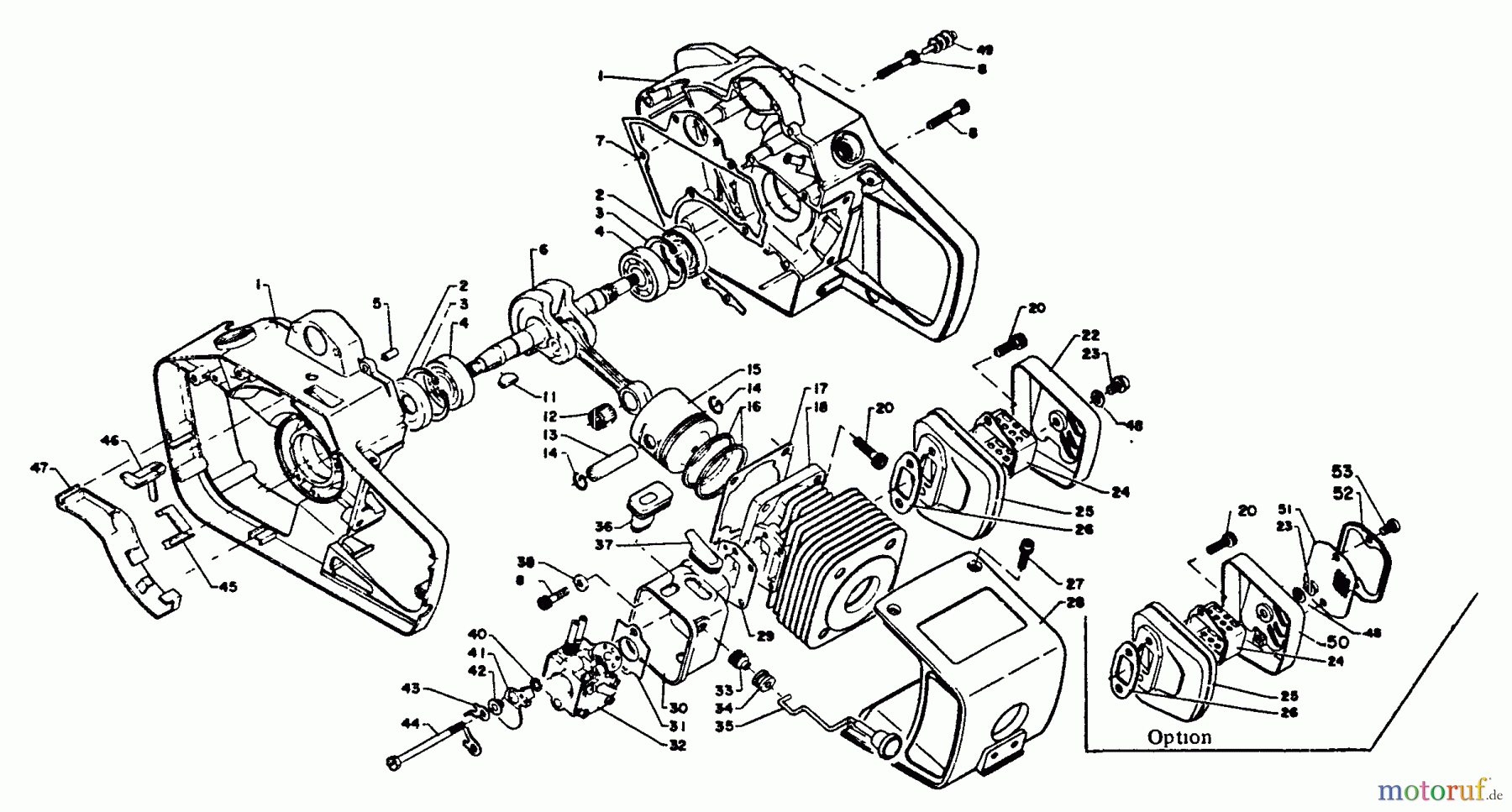 Echo Sägen, Kettensägen CS-351VL - Echo Chainsaw Engine, Exhaust, Intake