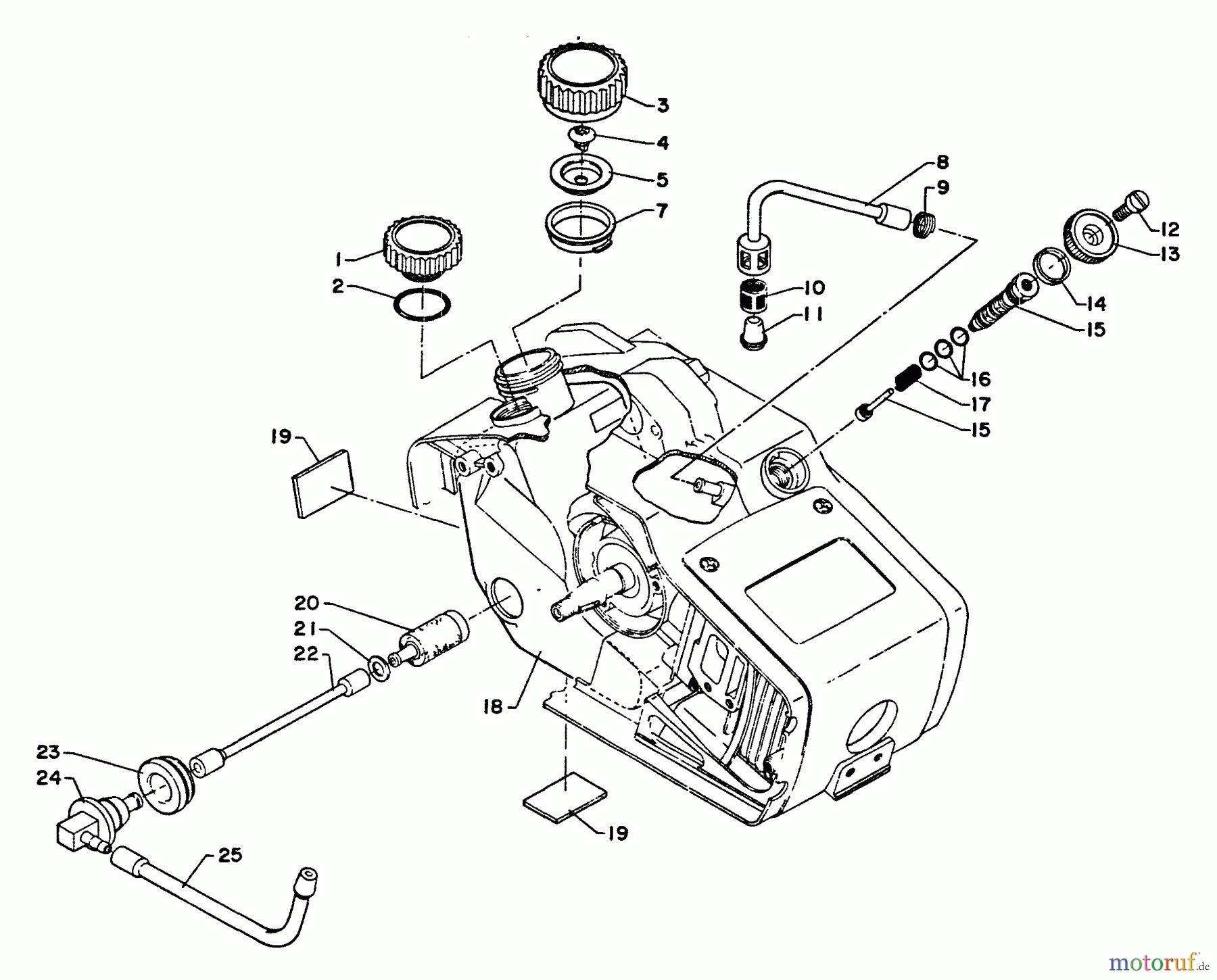 Echo Sägen, Kettensägen CS-351VL - Echo Chainsaw Fuel, Oiler, Auto