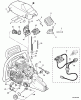Echo CS-352 - Chainsaw, S/N: C19711001001 - C19711999999 Ersatzteile Cylinder Cover, Fuel System, Intake  S/N: C1971100100 - C1971100500