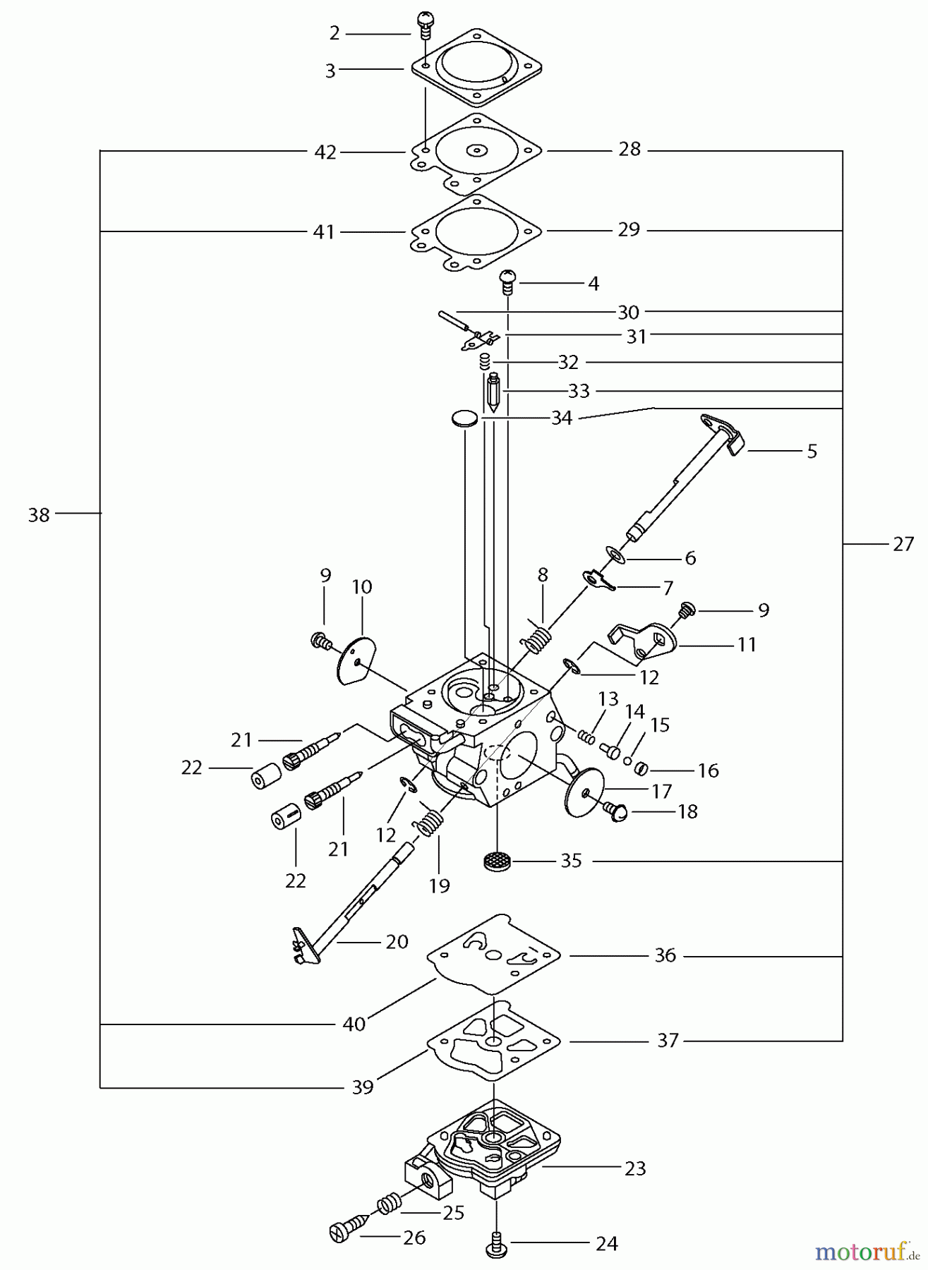 Echo Sägen, Kettensägen CS-355T - Echo Chainsaw, Carburetor -- WT-1049