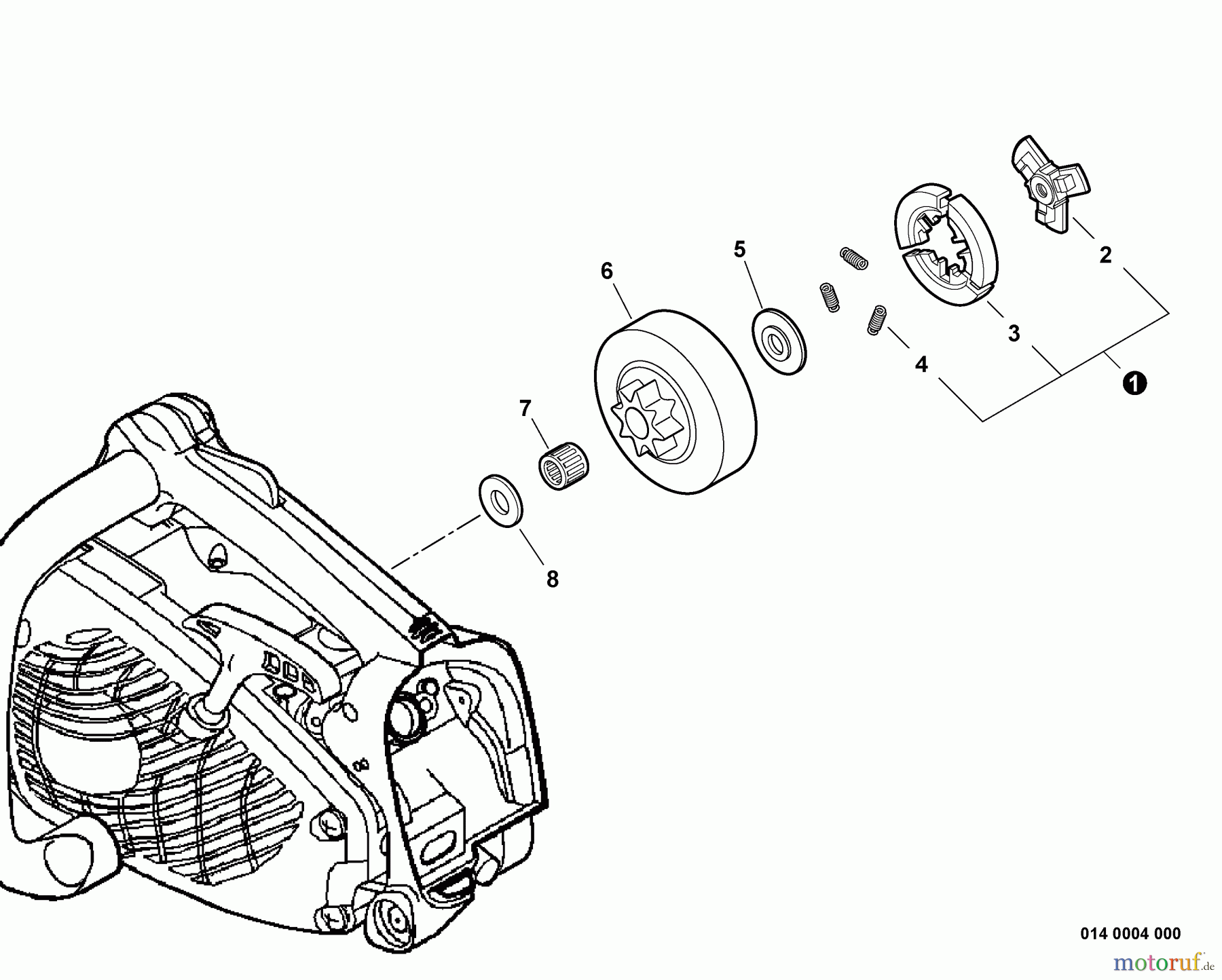 Echo Sägen, Kettensägen CS-330MX4 - Echo Chainsaw, S/N: C07311001001 - C07311999999 Clutch