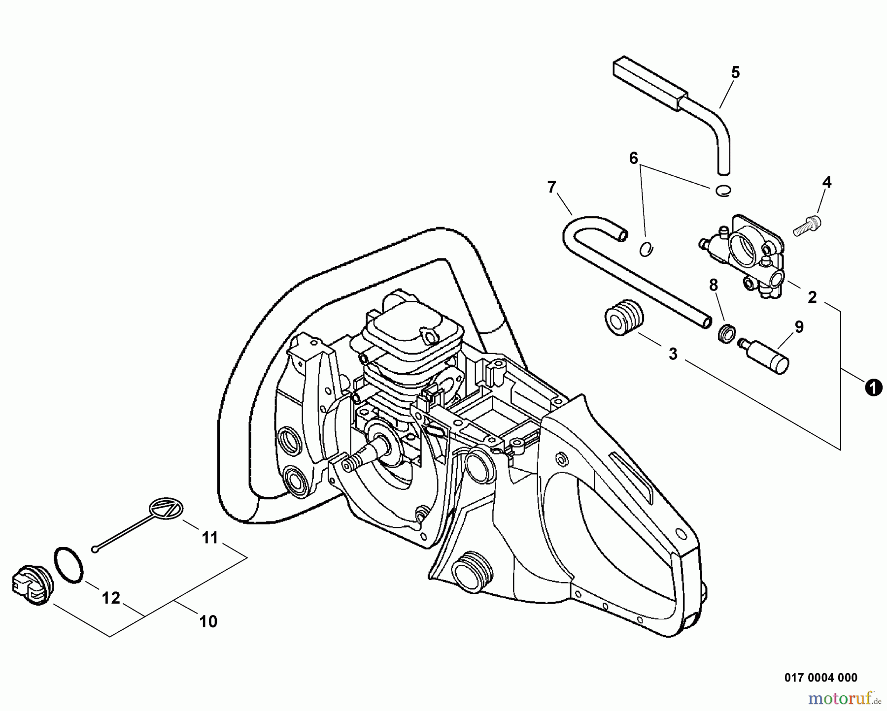 Echo Sägen, Kettensägen CS-400 - Echo Chainsaw, S/N: C10013001001 - C10013999999 Auto-Oiler