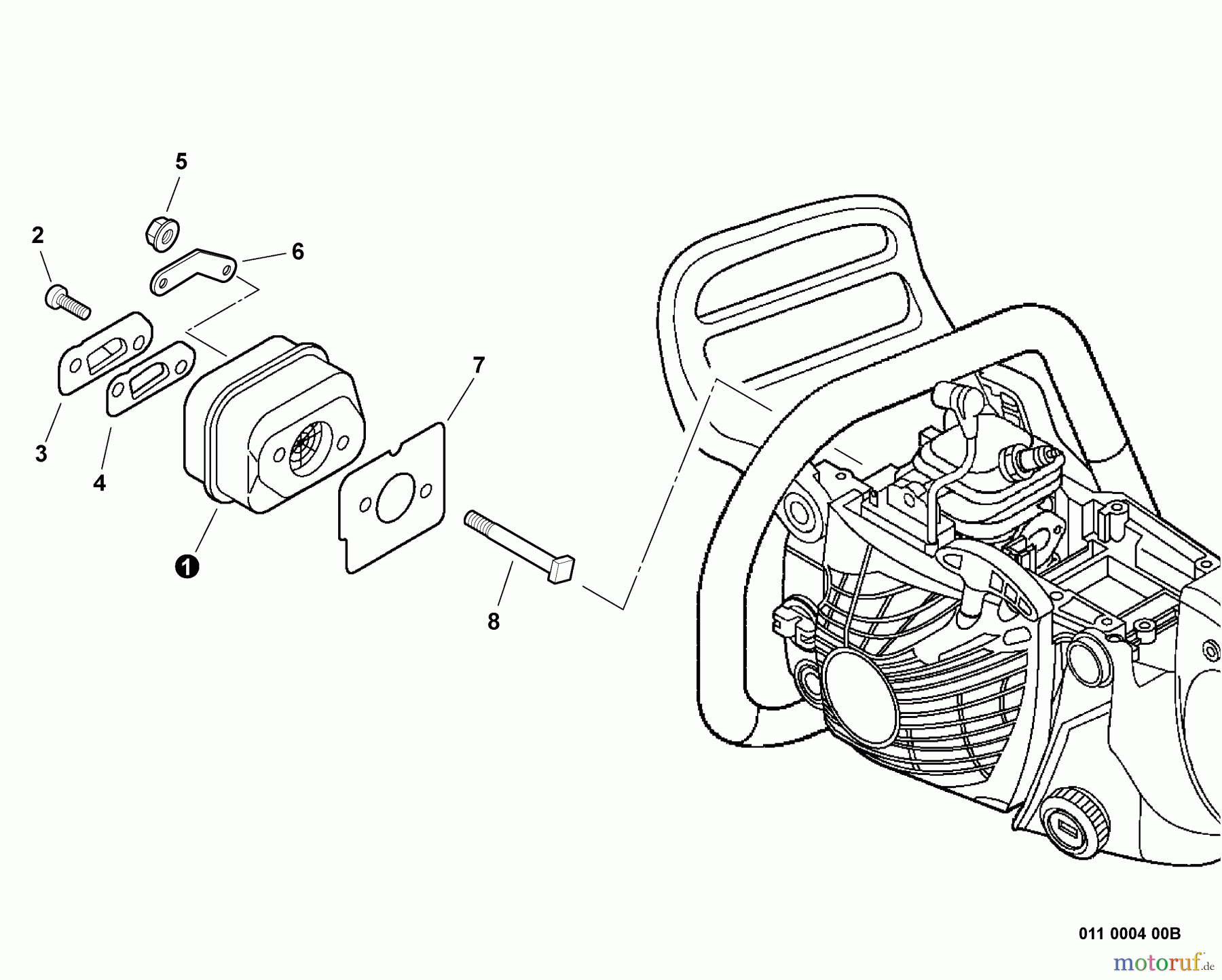 Echo Sägen, Kettensägen CS-400 - Echo Chainsaw, S/N: C09212001001 - C09212999999 Exhaust