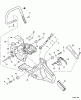 Echo CS-400 - Chainsaw, S/N: C10013001001 - C10013999999 Ersatzteile Handles, Throttle Control, Engine Cover