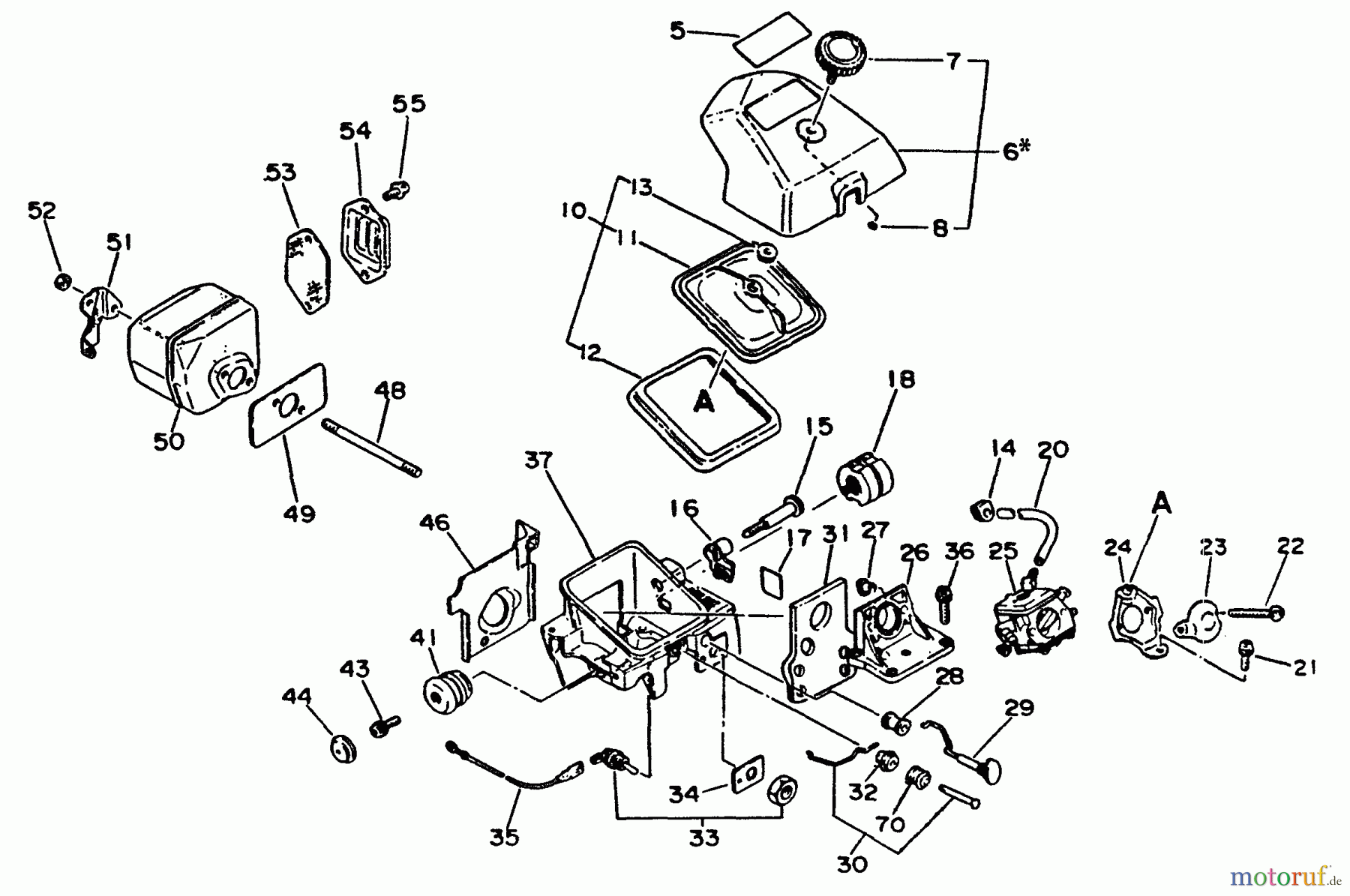 Echo Sägen, Kettensägen CS-4000 - Echo Chainsaw Intake, Exhaust, Air Cleaner