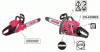 Echo CS-4200ES - Chainsaw, S/N: 36001001 - 36999999 Ersatzteile Labels