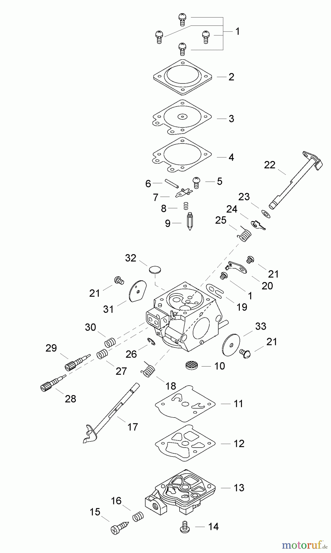 Echo Sägen, Kettensägen CS-420ES - Echo Chainsaw, S/N: 20001001 - 20999999 Carburetor