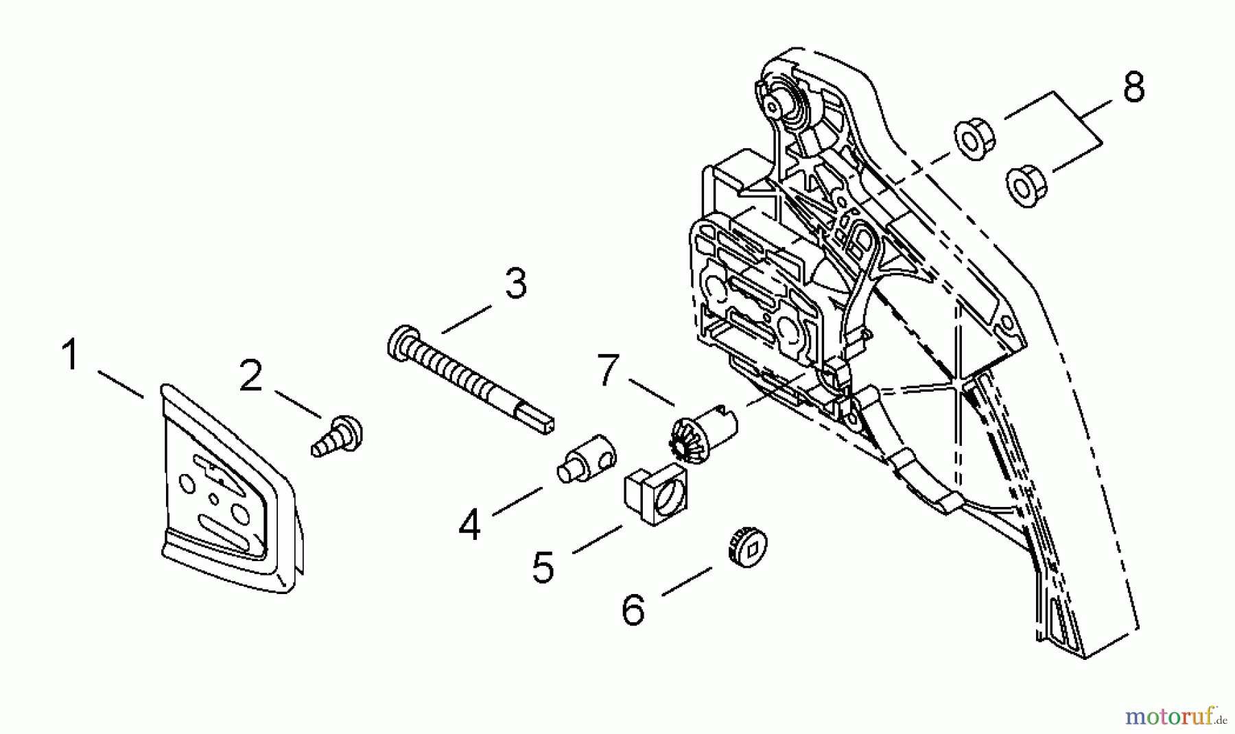Echo Sägen, Kettensägen CS-420ES - Echo Chainsaw, S/N: 20001001 - 20999999 Guide Plate, Chain Tensioner